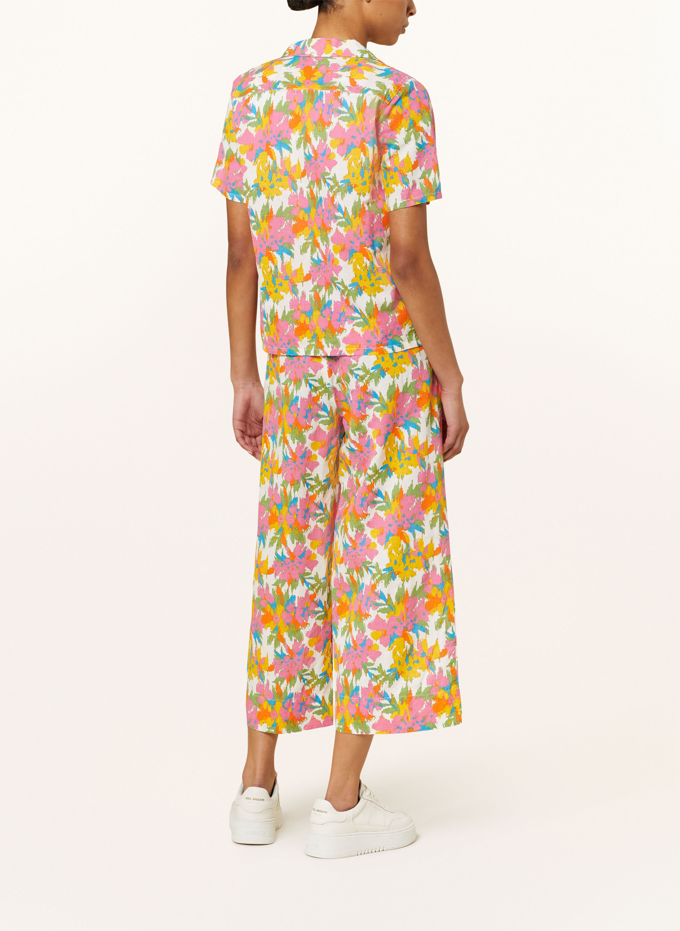 PICTURE Oversized-Hemdbluse KINTHA mit Leinen, Farbe: WEISS/ ROSA/ HELLGRÜN (Bild 3)