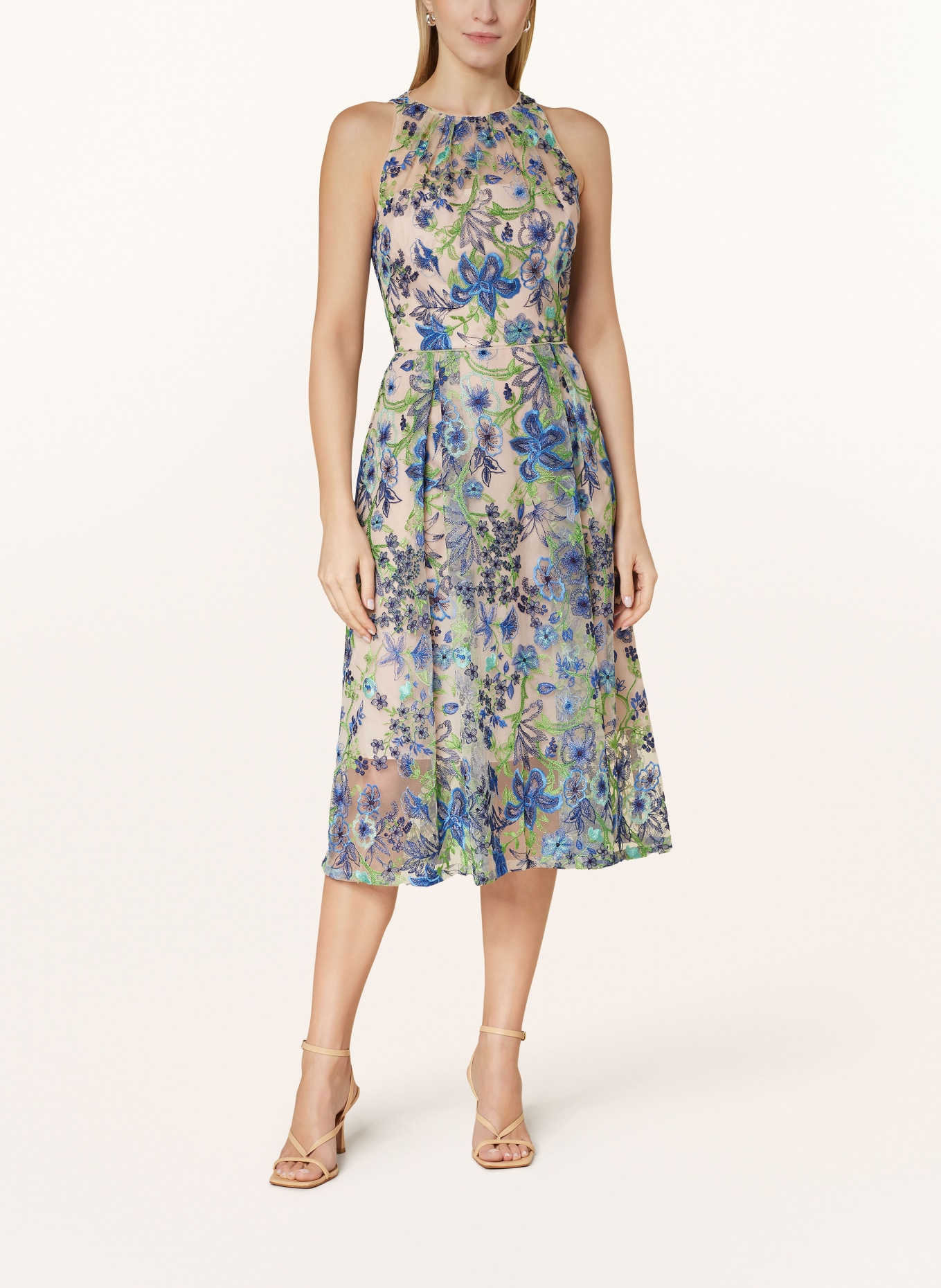 ADRIANNA PAPELL Cocktail dress, Color: BEIGE/ BLUE/ LIGHT GREEN (Image 2)
