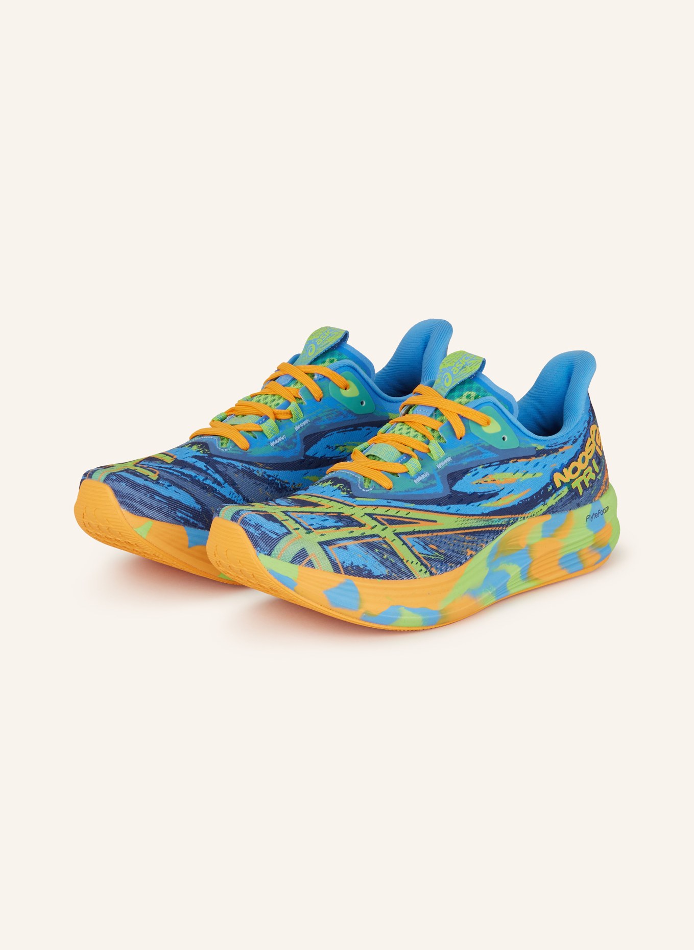 ASICS Running shoes NOOSA TRI™ 15, Color: BLUE/ ORANGE/ LIGHT GREEN (Image 1)