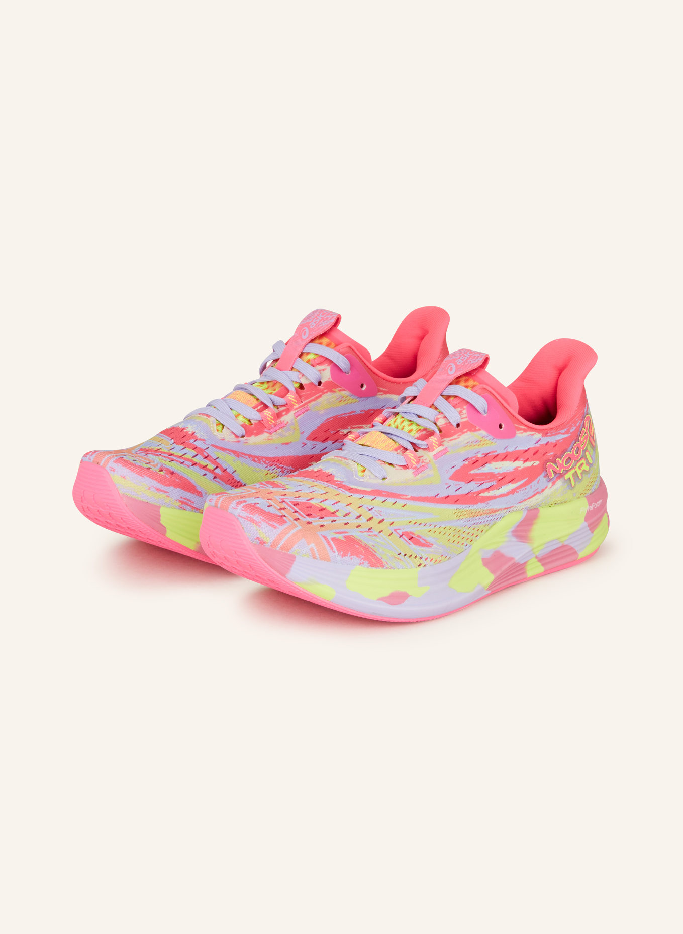 ASICS Running shoes NOOSA TRI™ 15, Color: NEON PINK/ LIGHT PURPLE/ NEON YELLOW (Image 1)