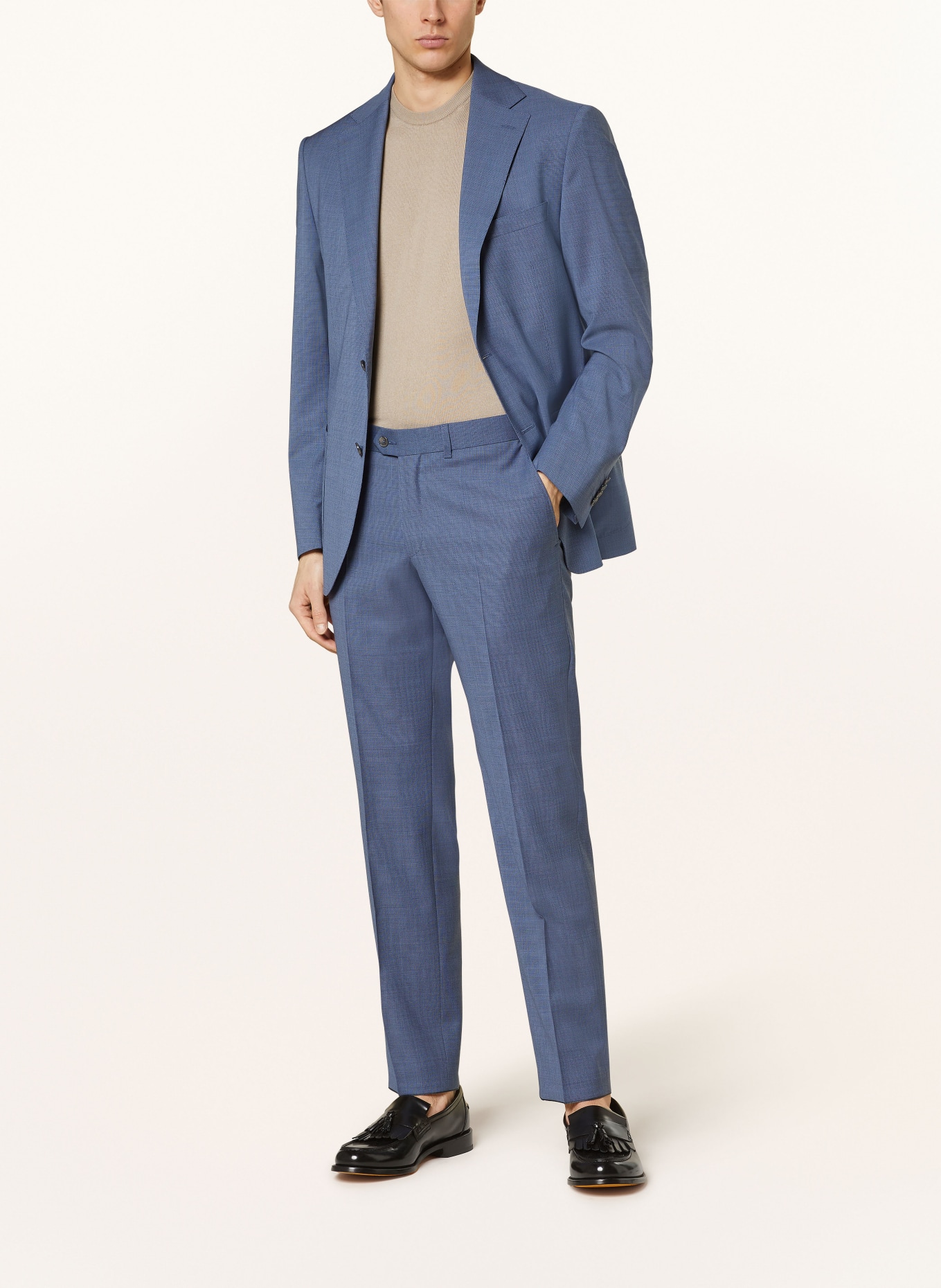 EDUARD DRESSLER Spodnie garniturowe slim fit, Kolor: 036 hellblau (Obrazek 2)