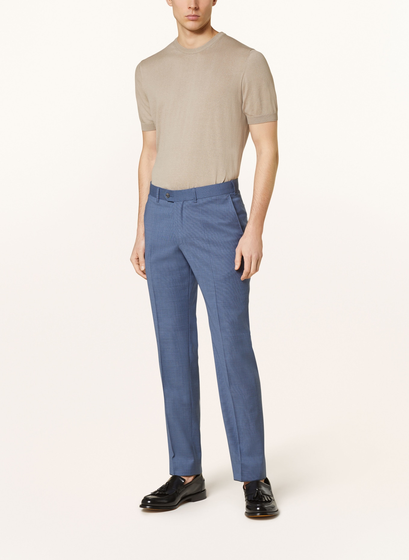 EDUARD DRESSLER Spodnie garniturowe slim fit, Kolor: 036 hellblau (Obrazek 3)