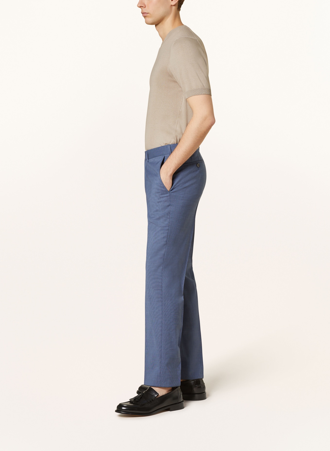 EDUARD DRESSLER Spodnie garniturowe slim fit, Kolor: 036 hellblau (Obrazek 5)
