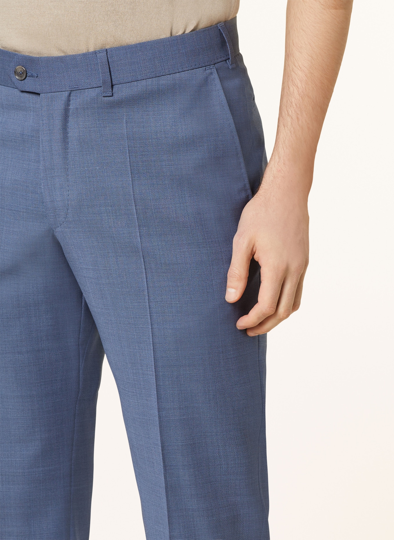 EDUARD DRESSLER Spodnie garniturowe slim fit, Kolor: 036 hellblau (Obrazek 7)