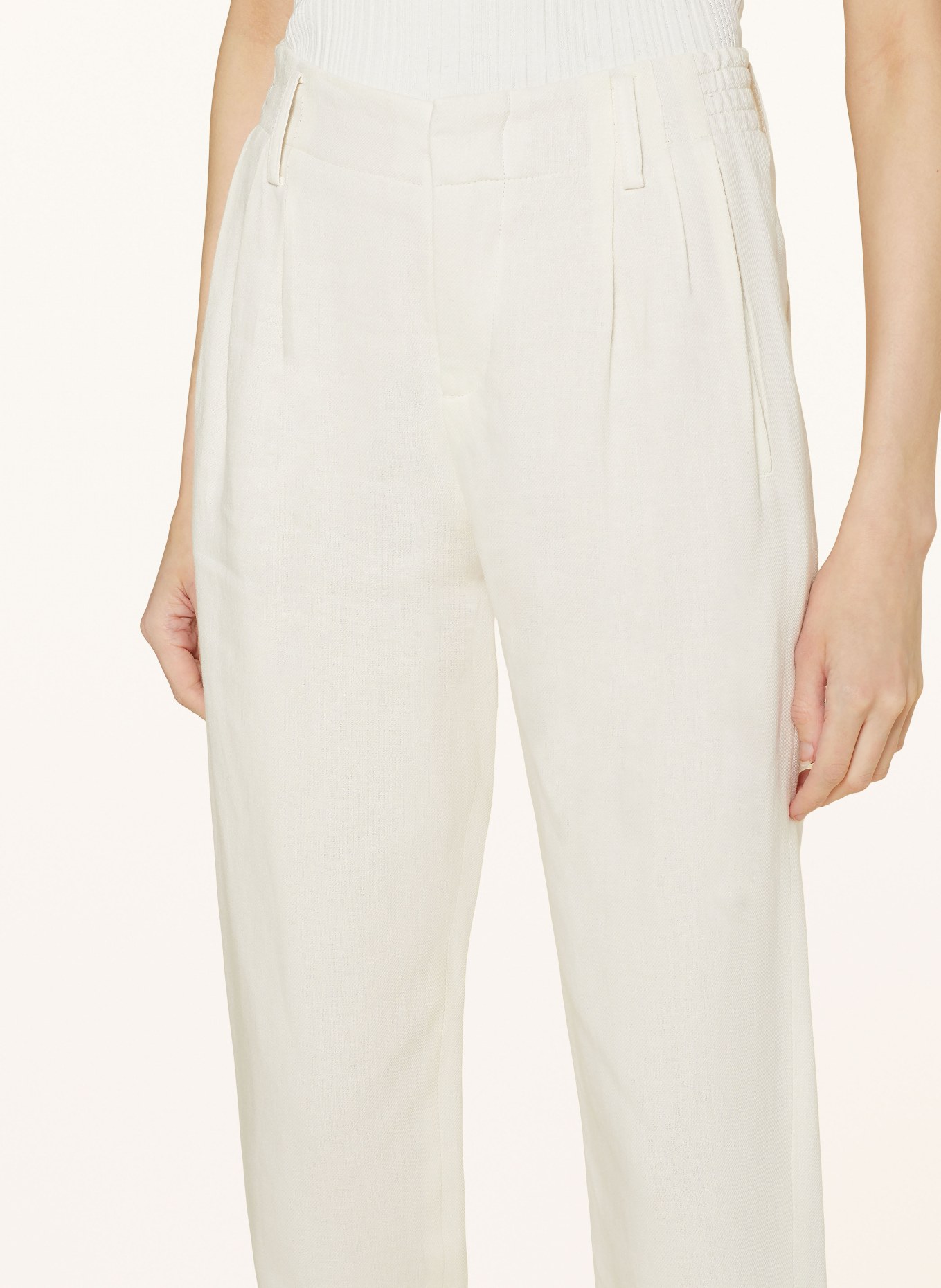 DRYKORN 7/8 trousers DISPATCH with linen, Color: ECRU (Image 5)