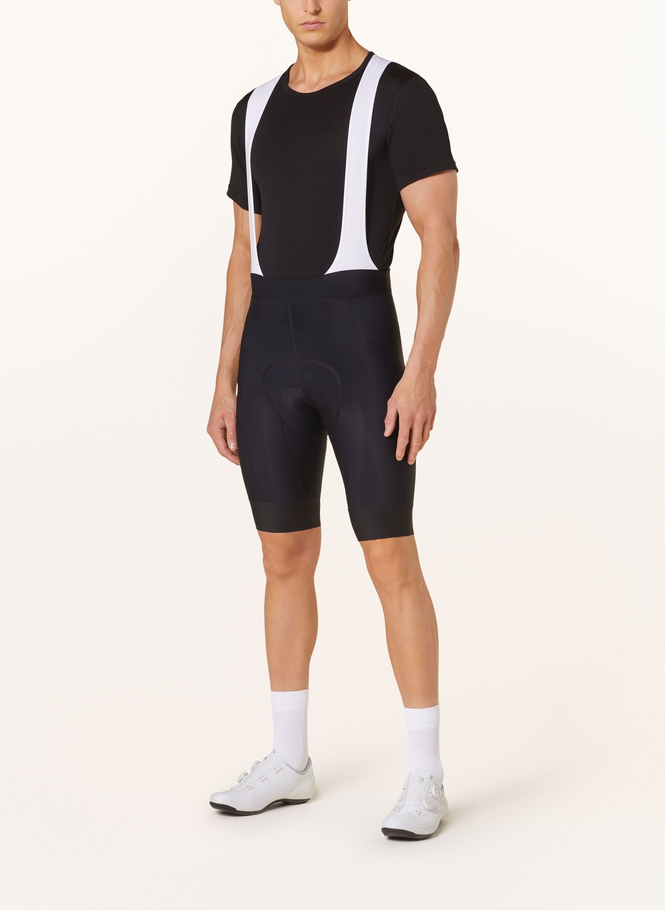 Rapha Cycling shorts CORE with straps and padded insert, Color: BLACK/ WHITE (Image 2)