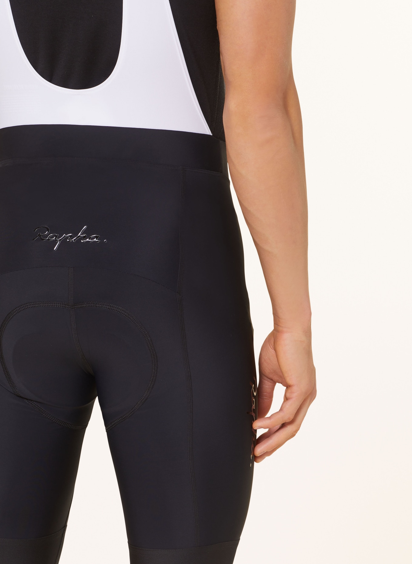 Rapha Cycling shorts CORE with straps and padded insert, Color: BLACK/ WHITE (Image 6)