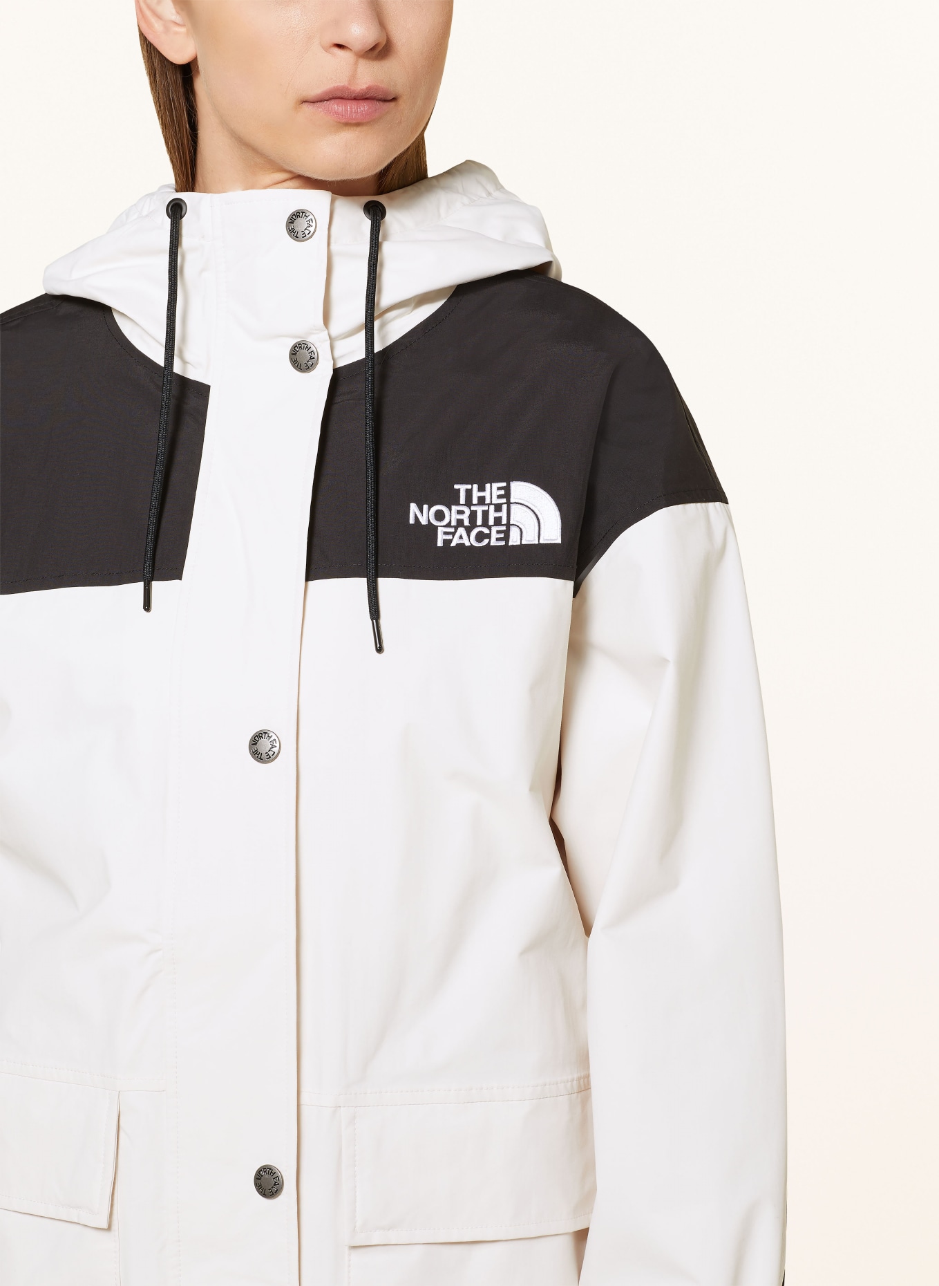 THE NORTH FACE Waterproof parka REIGN ON, Color: CREAM/ BLACK (Image 5)