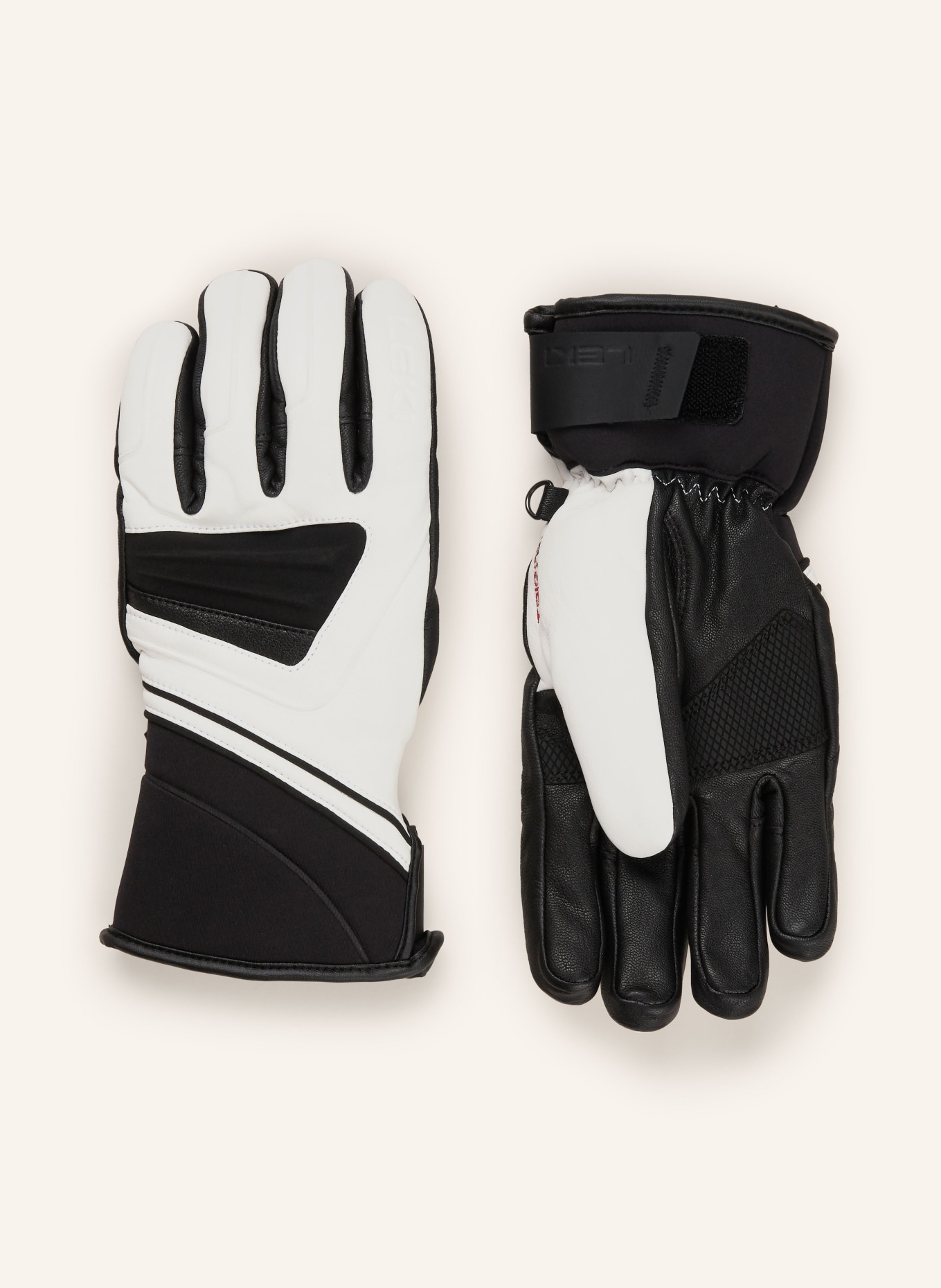 LEKI Ski gloves GRIFFIN 3D, Color: WHITE/ BLACK (Image 1)