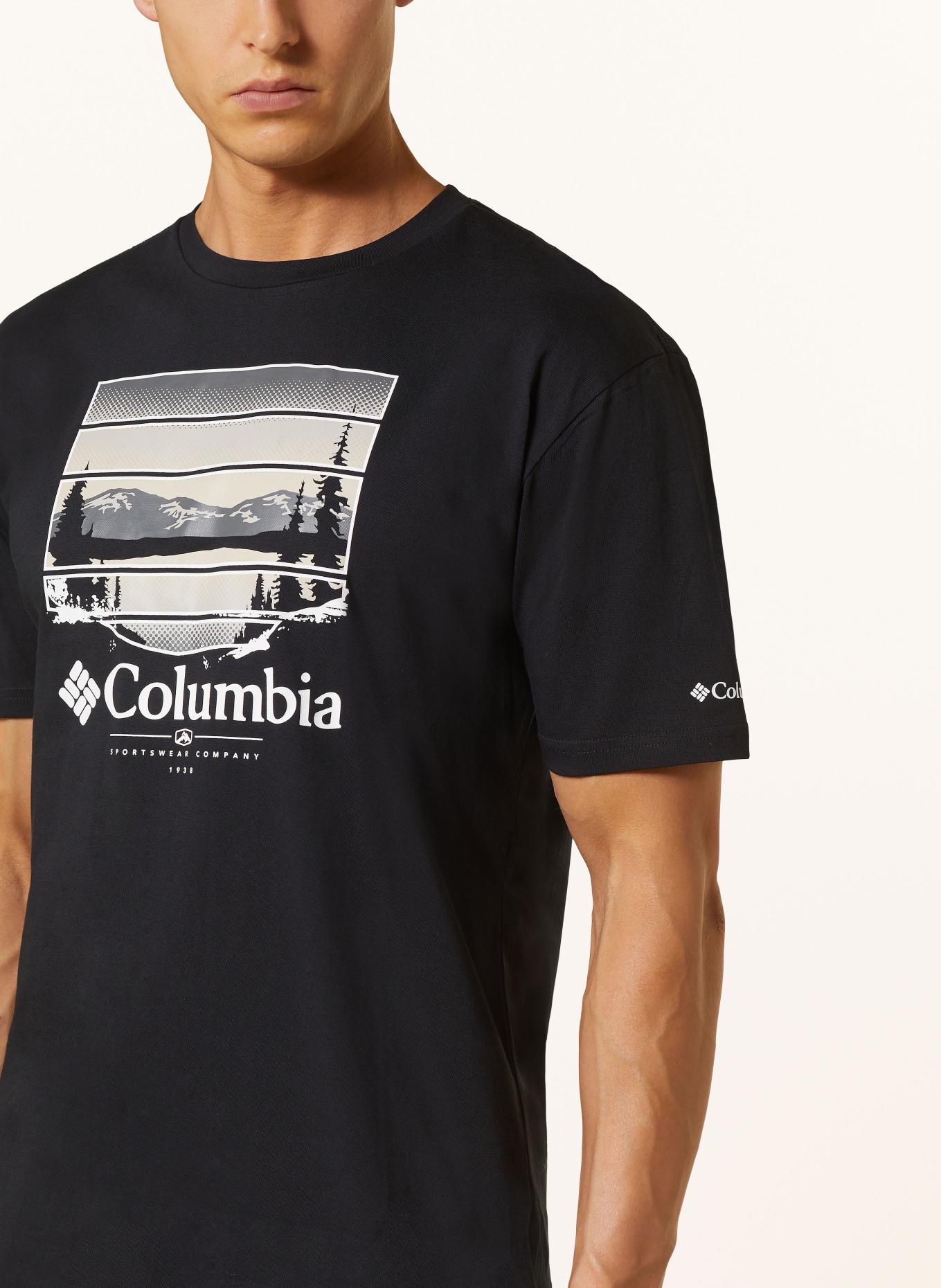 Columbia T-shirt PATH LAKE™ II, Kolor: CZARNY/ KREMOWY/ SZARY (Obrazek 4)