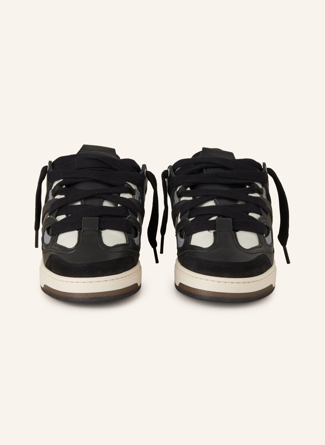 REPRESENT Sneaker BULLY: SCHWARZ / ECRU / WEISS