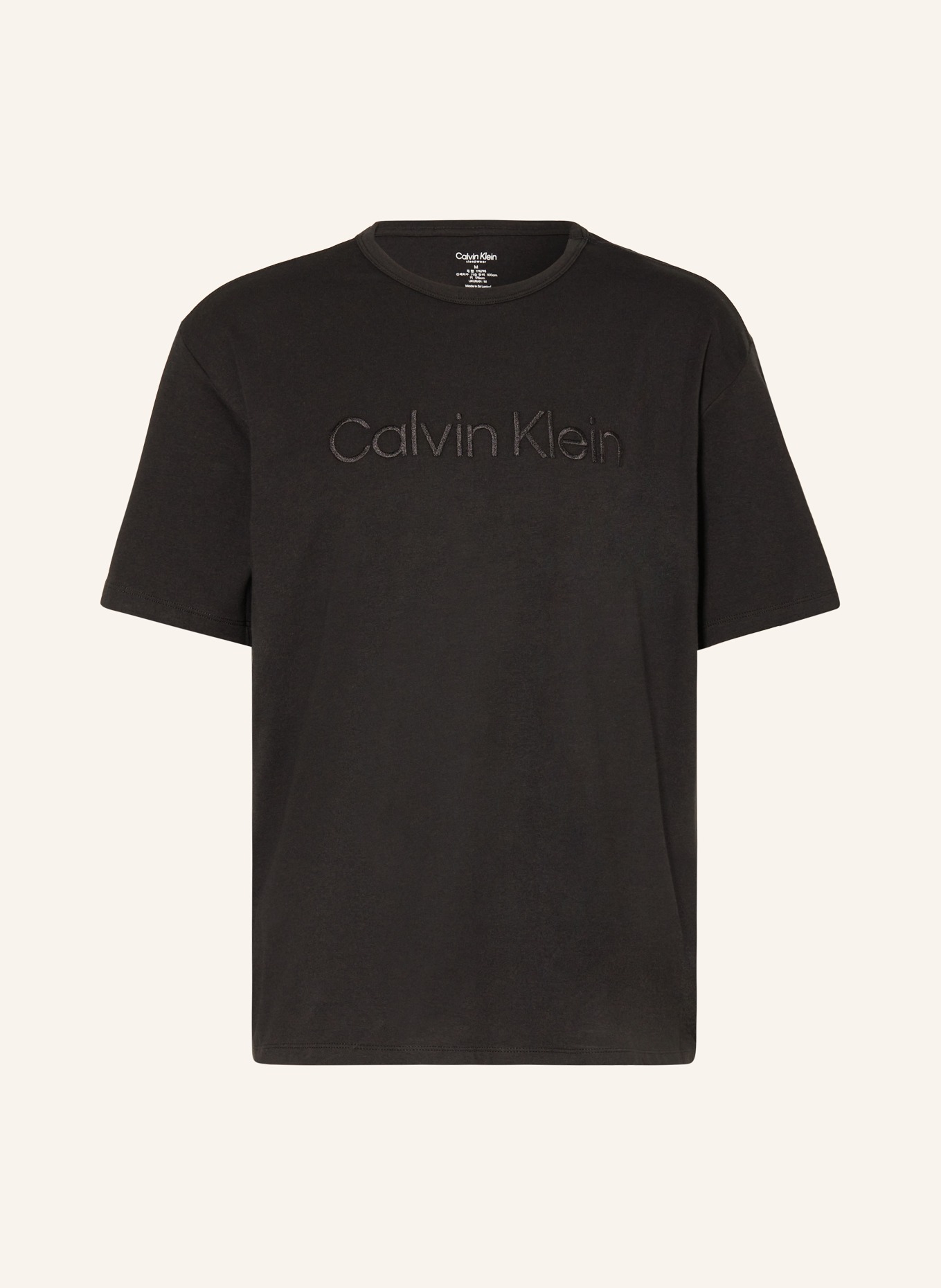 Calvin Klein Pyžamové tričko PURE COTTON, Barva: ČERNÁ (Obrázek 1)