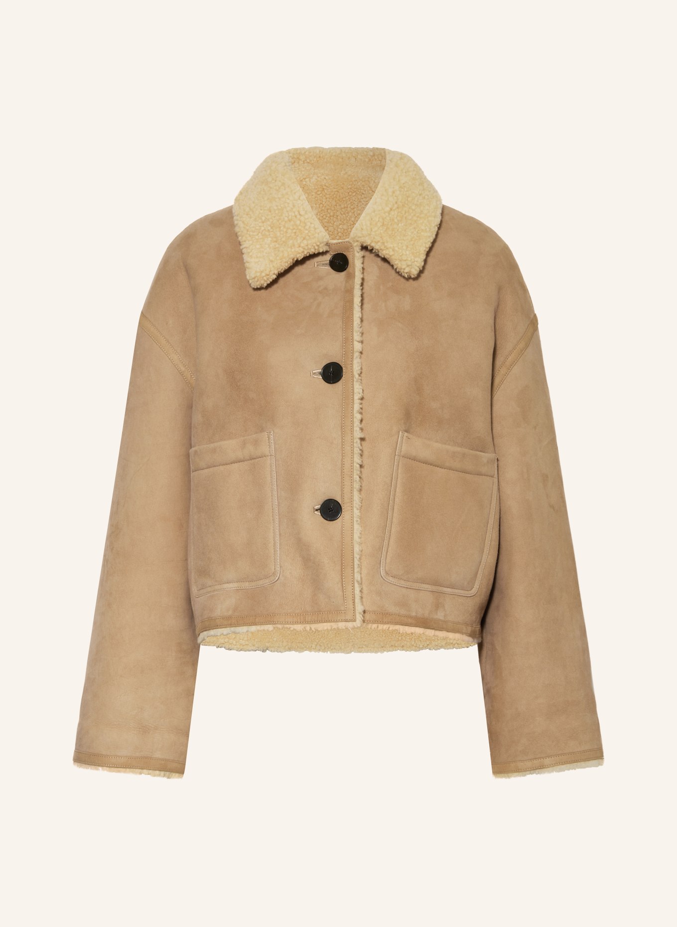 CLOSED Reversible lambskin jacket, Color: LIGHT BROWN (Image 1)