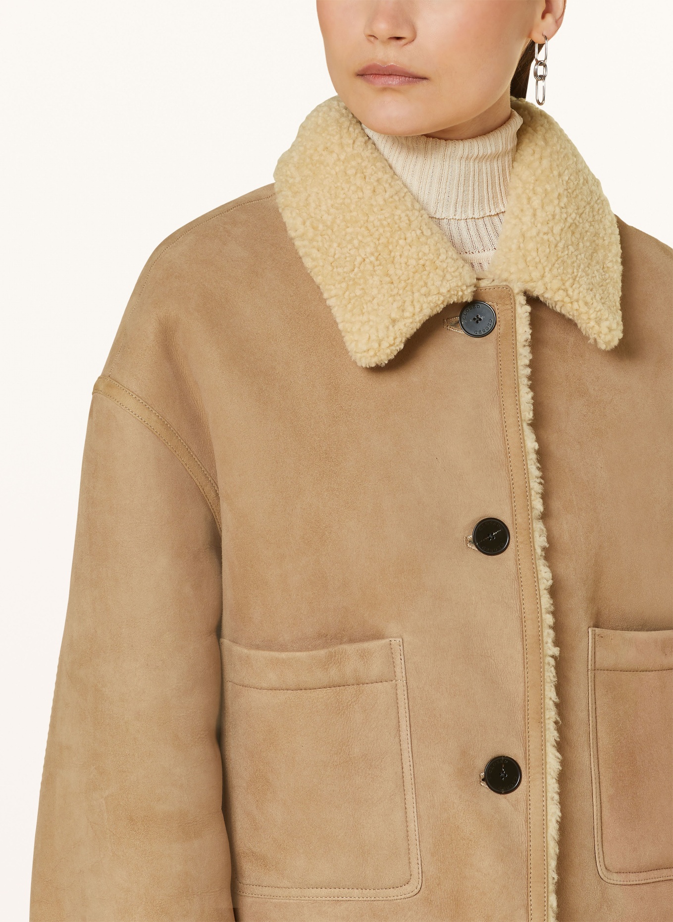 CLOSED Reversible lambskin jacket, Color: LIGHT BROWN (Image 5)
