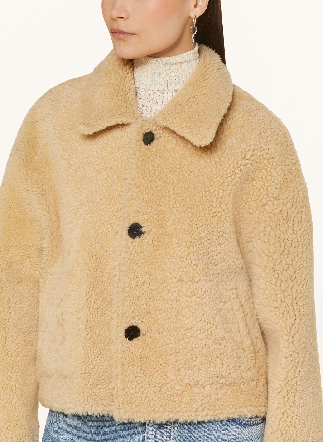 CLOSED Reversible lambskin jacket, Color: LIGHT BROWN (Image 6)