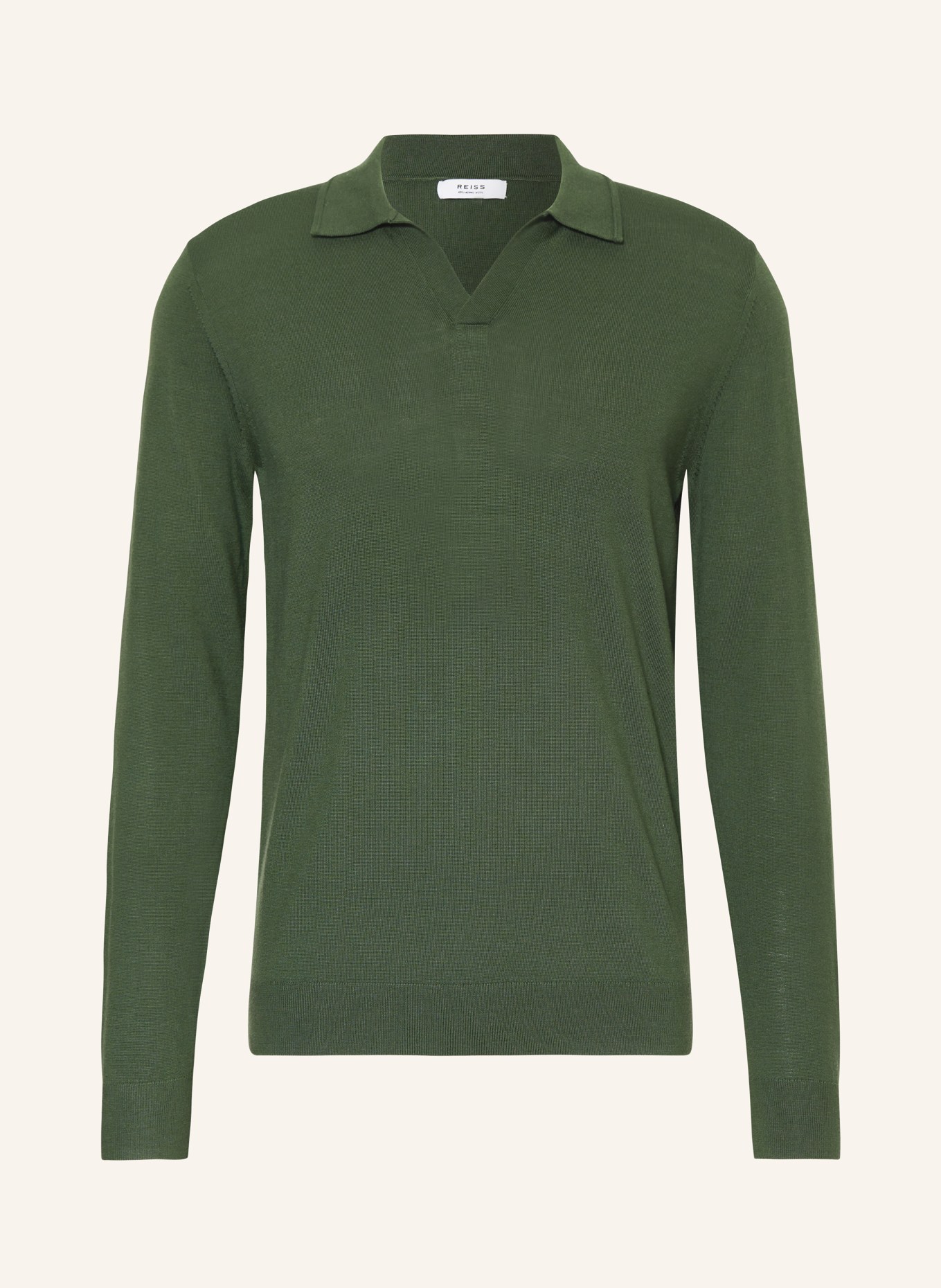 REISS Strick-Poloshirt MILBURN Slim Fit, Farbe: GRÜN (Bild 1)