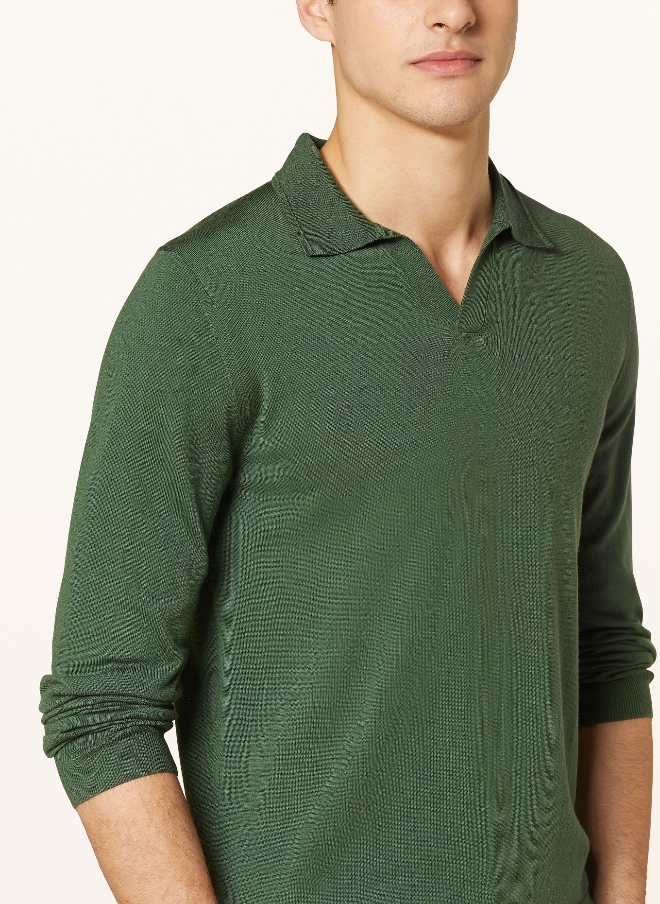 REISS Strick-Poloshirt MILBURN Slim Fit, Farbe: GRÜN (Bild 4)