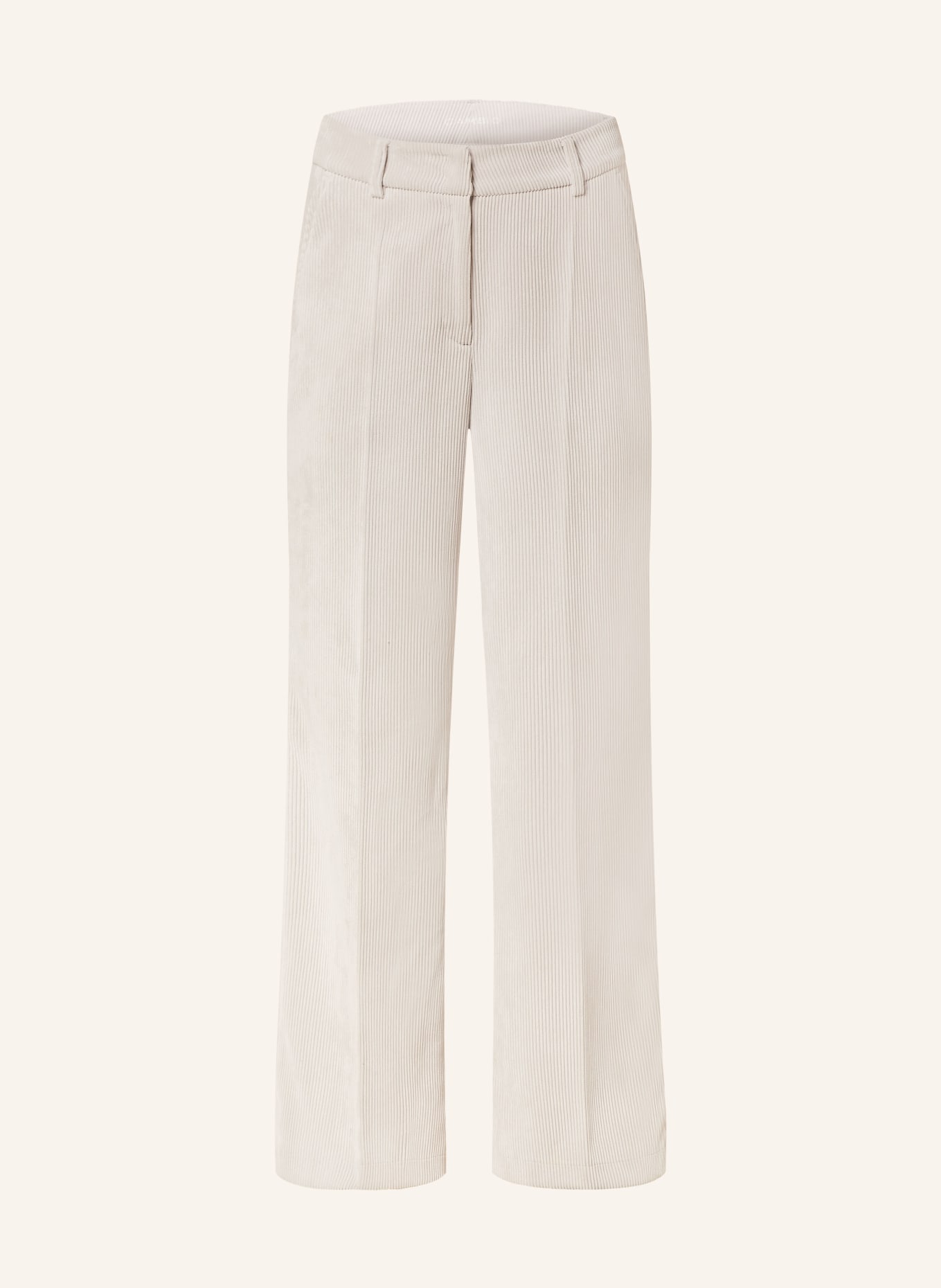 CAMBIO Wide leg trousers AMELIE made of corduroy, Color: CREAM (Image 1)