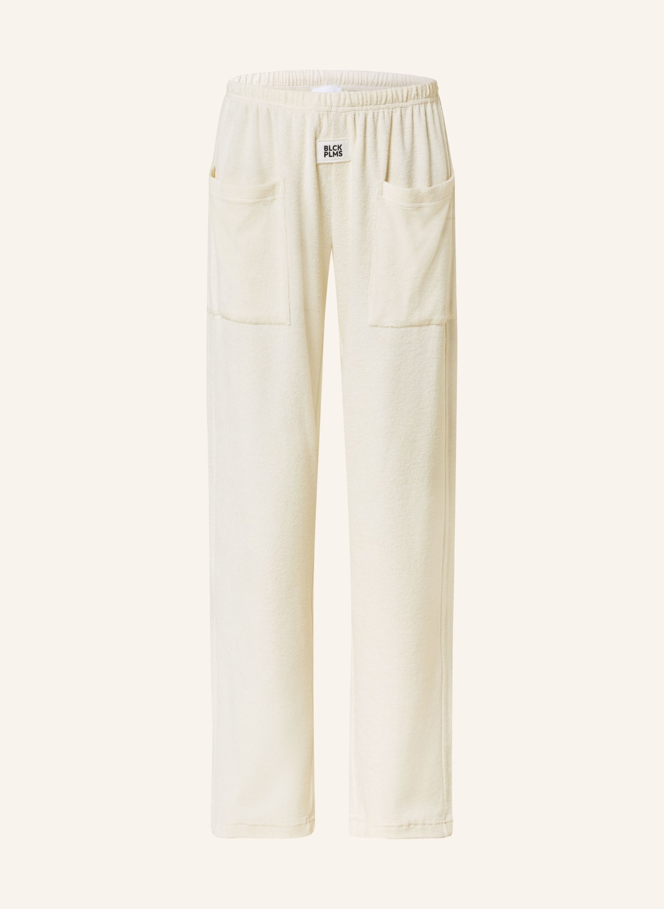 black palms Terry cloth pants in jogger style, Color: CREAM (Image 1)