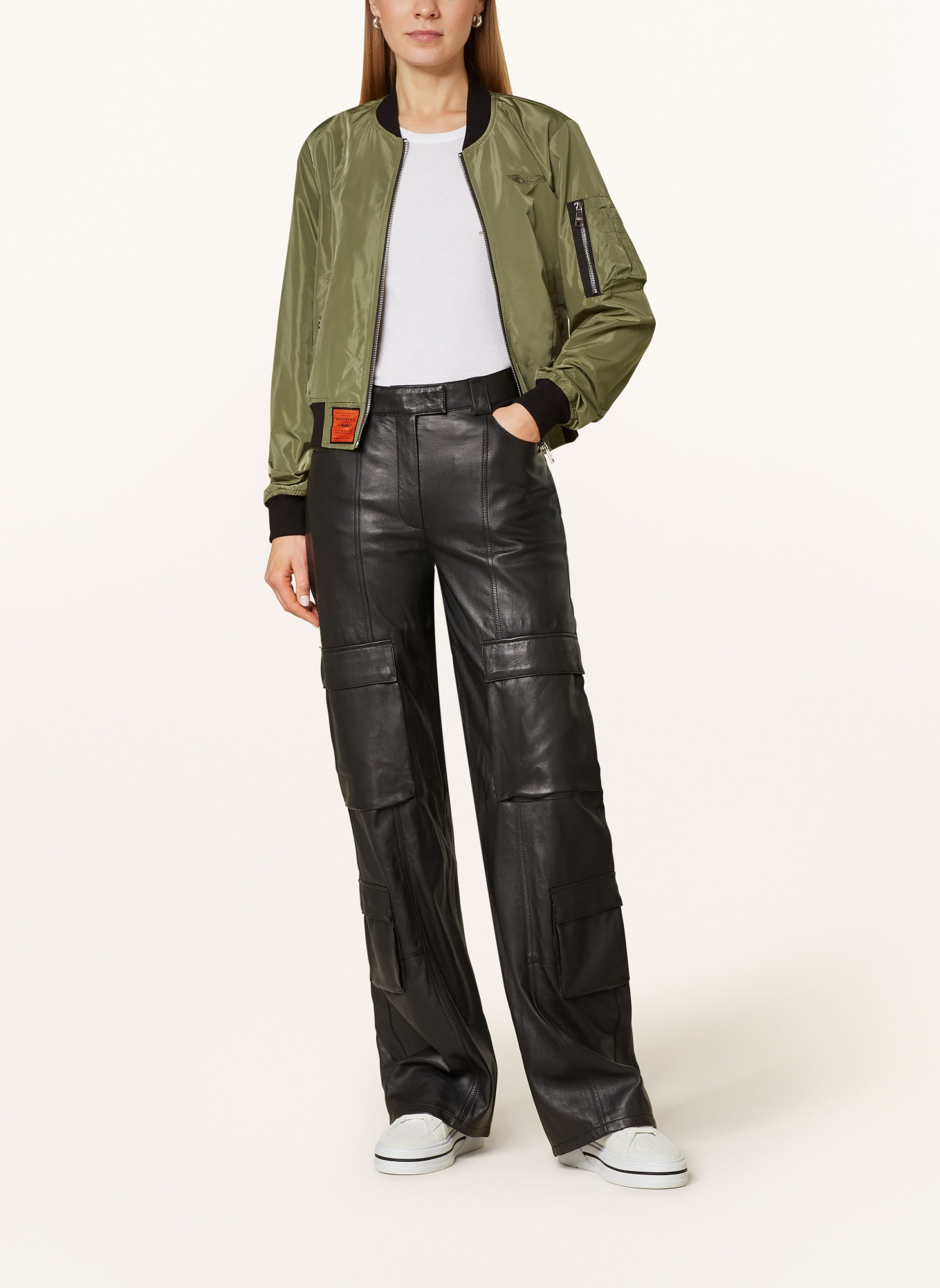 BOMBERS ORIGINAL Blouson: KAKI/ ZWART