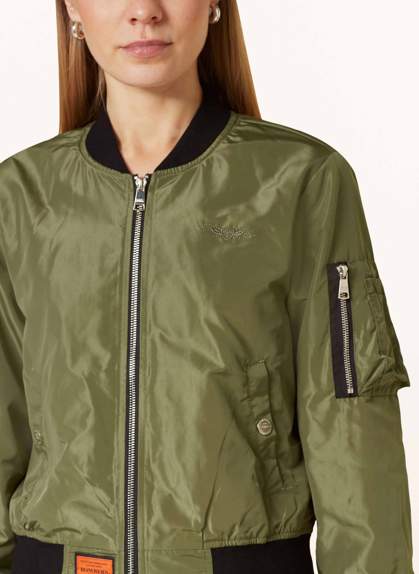 BOMBERS ORIGINAL Blouson: KAKI/ ZWART