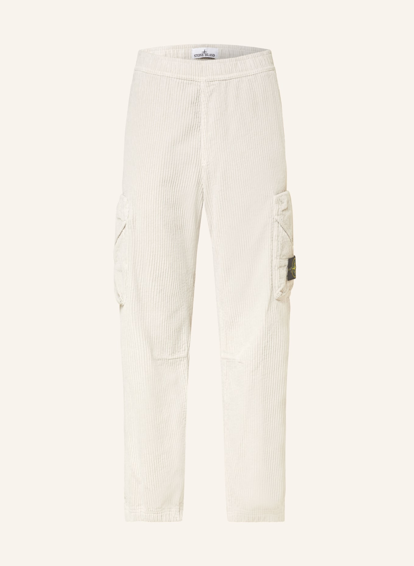 STONE ISLAND Cargo pants loose fit in corduroy, Color: CREAM (Image 1)