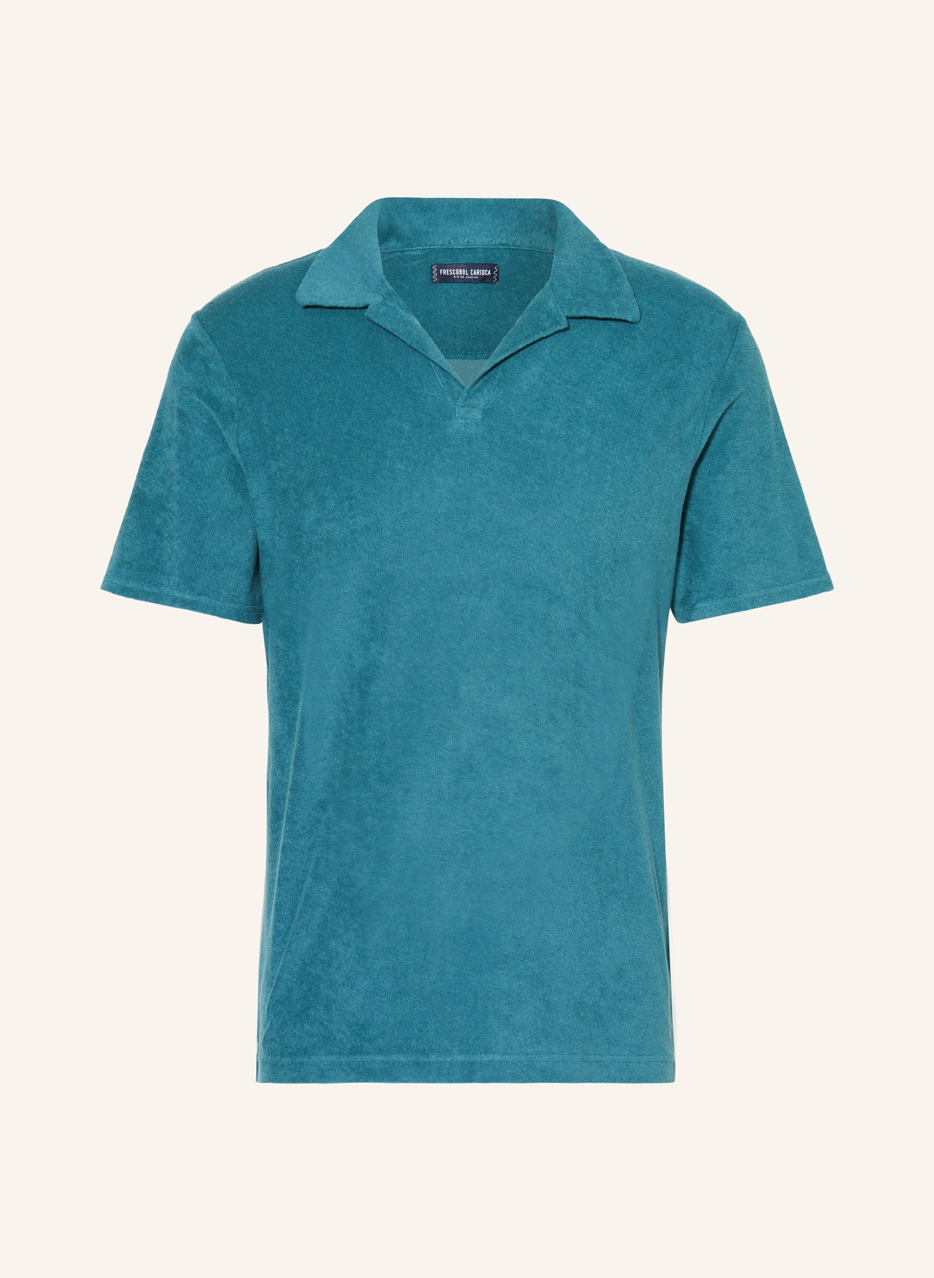 FRESCOBOL CARIOCA Terry cloth polo shirt, Color: TEAL (Image 1)