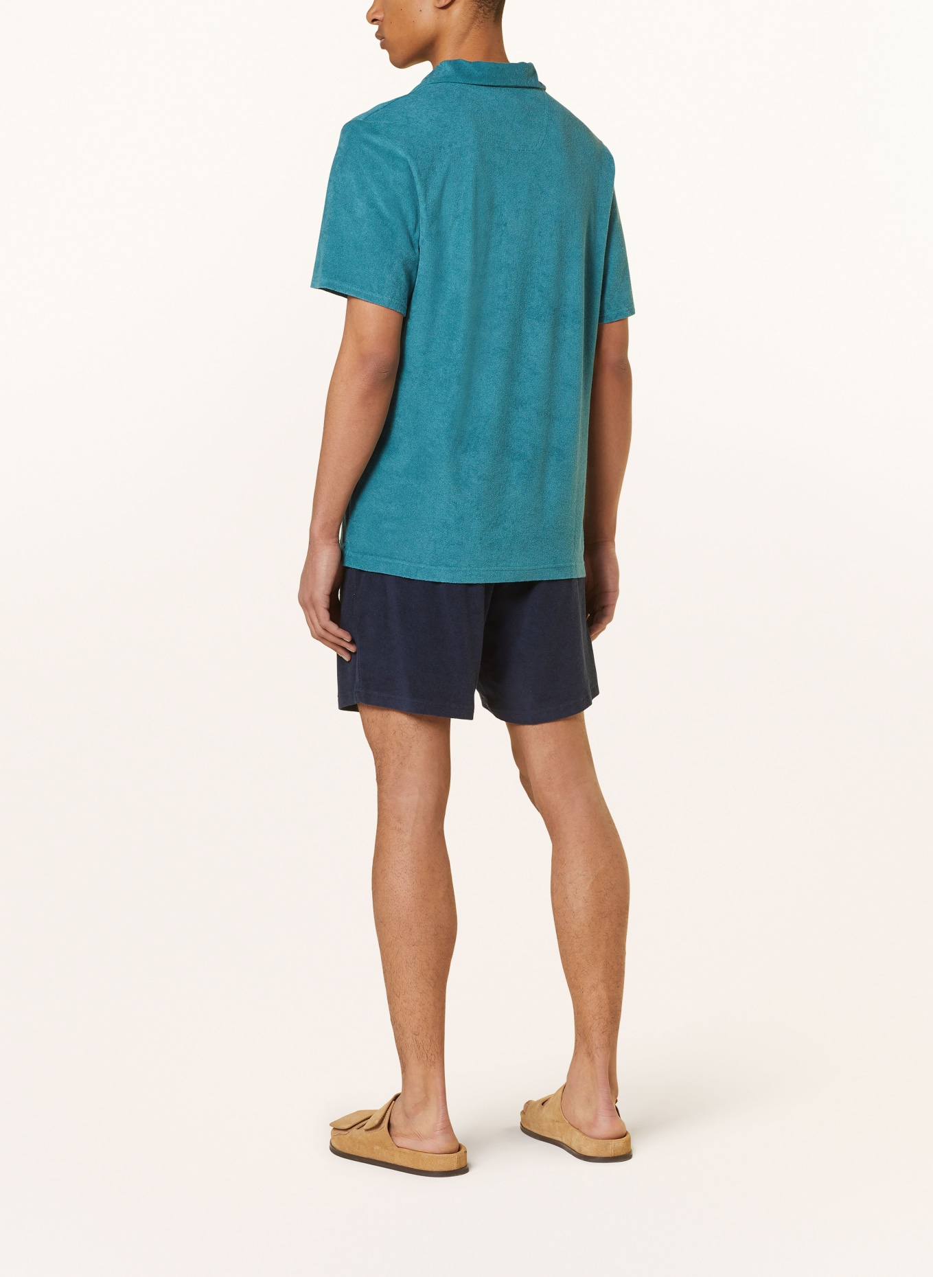 FRESCOBOL CARIOCA Frottee-Poloshirt, Farbe: PETROL (Bild 3)