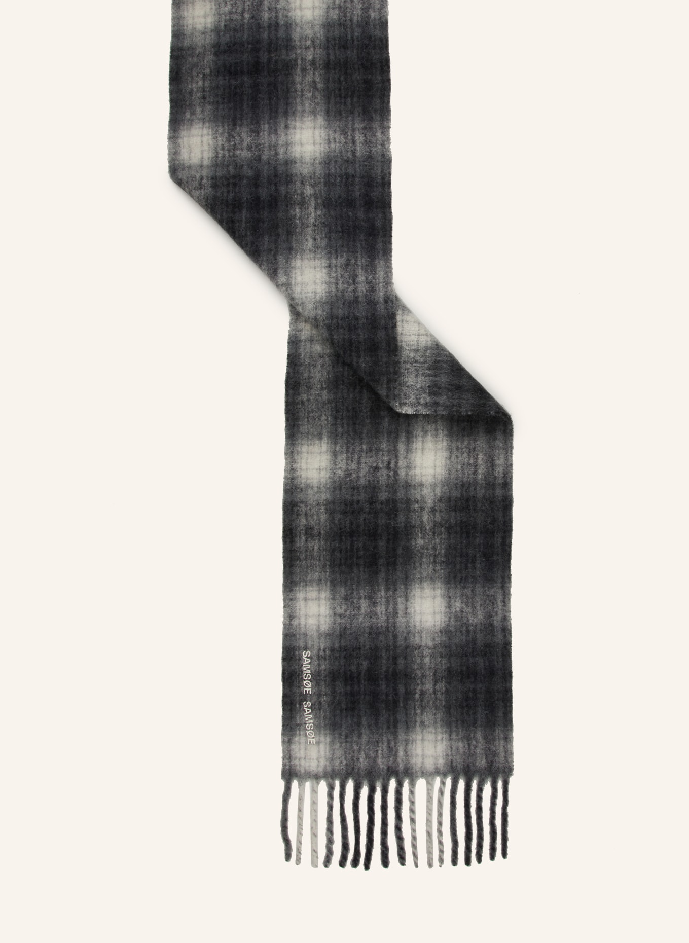 SAMSØE  SAMSØE Scarf ALEX, Color: BLACK/ WHITE (Image 2)