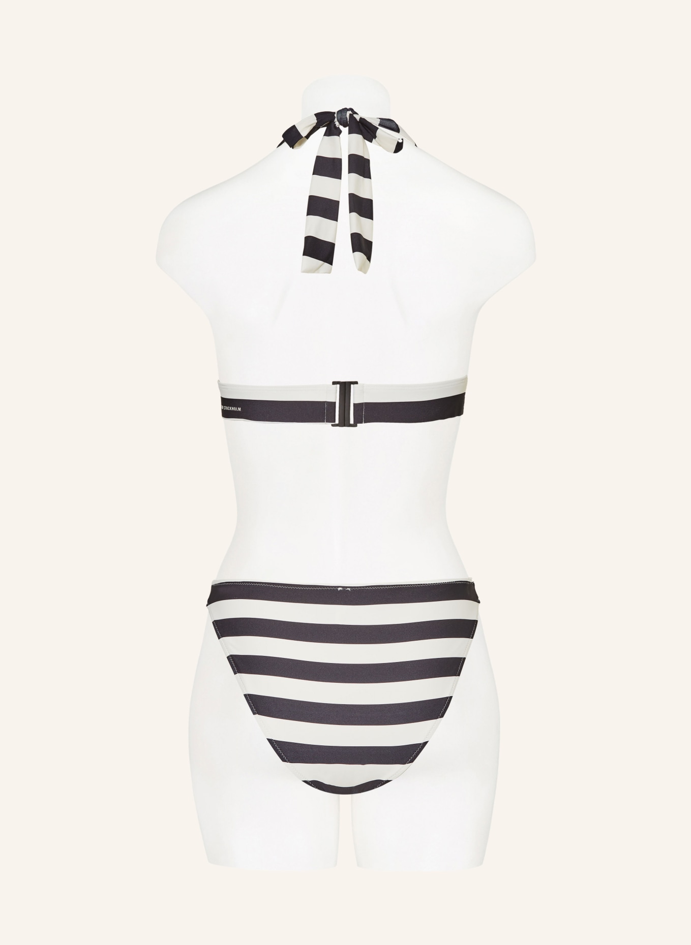 Marc O'Polo Basic bikini bottoms with UV protection, Color: BLACK/ CREAM (Image 3)