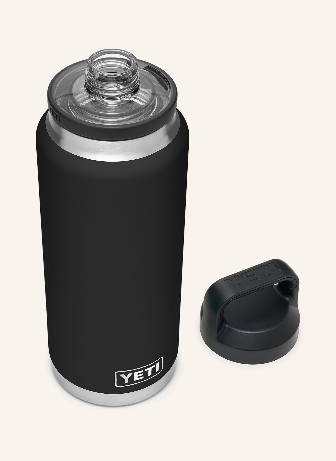 YETI Isolierflasche RAMBLER®: SCHWARZ / SILBER