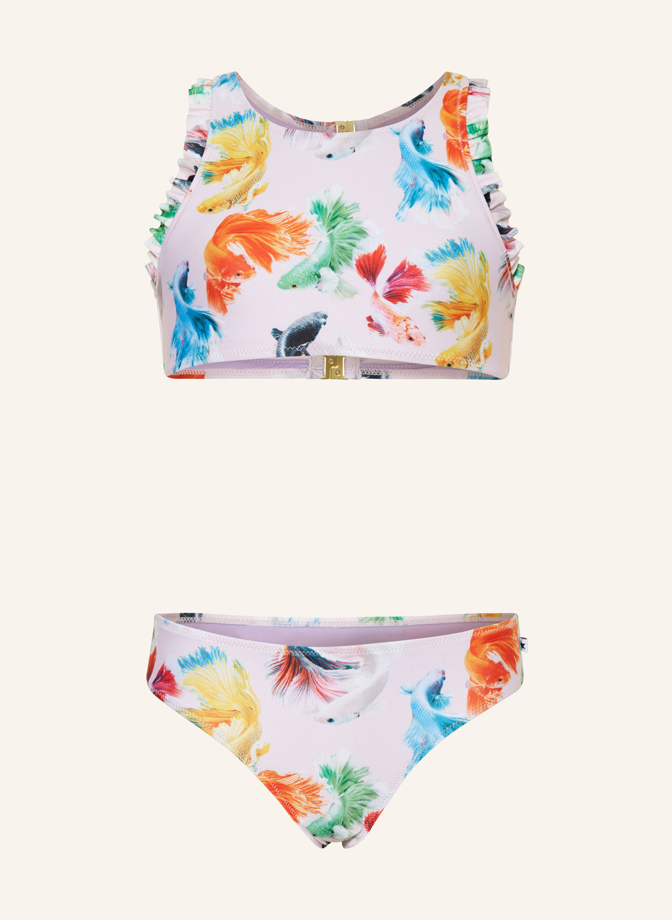 molo Bustier-Bikini-Top NIA mit UV-Schutz 50+, Farbe: ROSÉ/ ROT/ GELB (Bild 1)