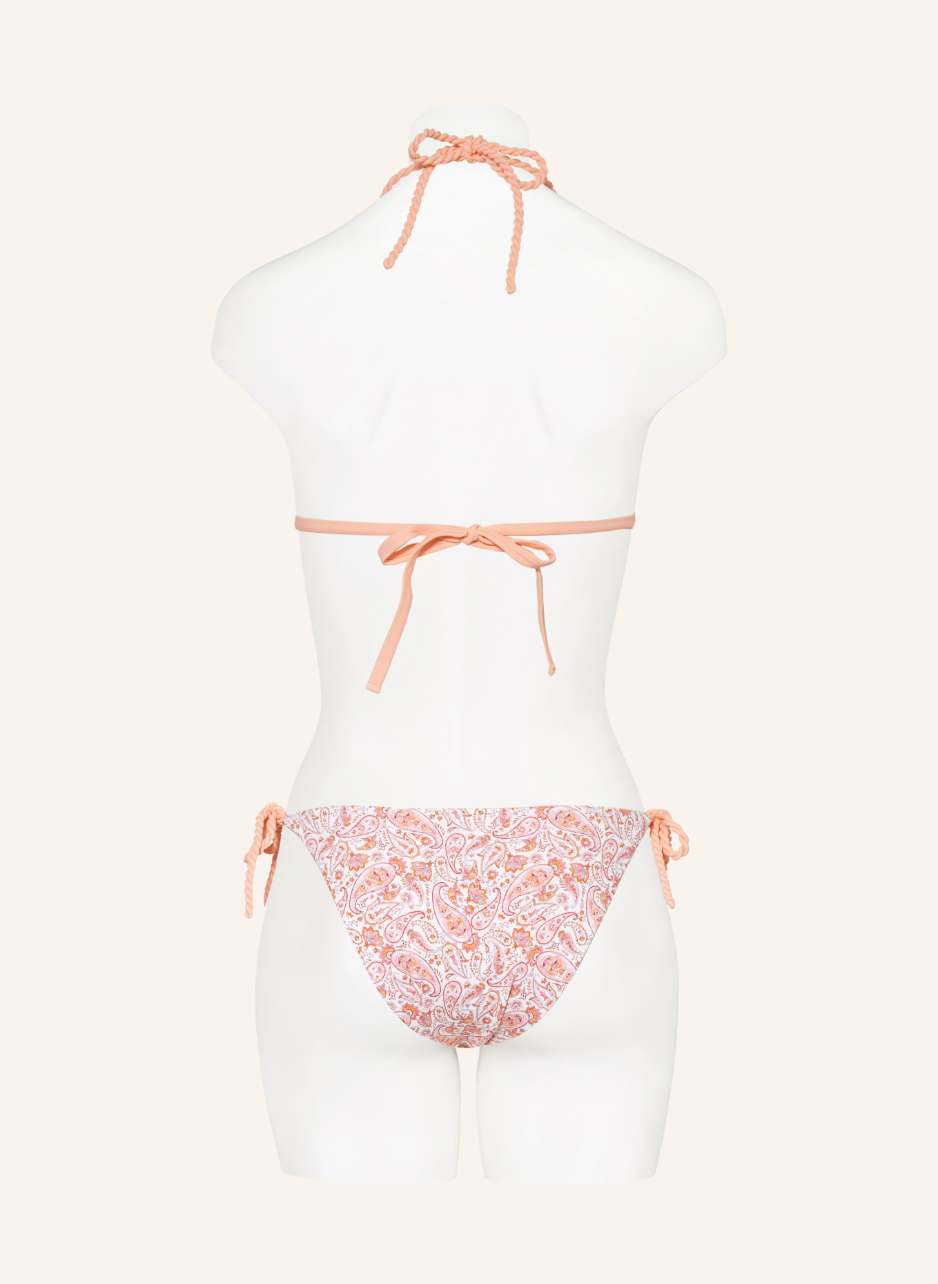 heidi klein Reversible triangle bikini bottoms MUSKMELON BAY, Color: WHITE/ SALMON/ PINK (Image 3)