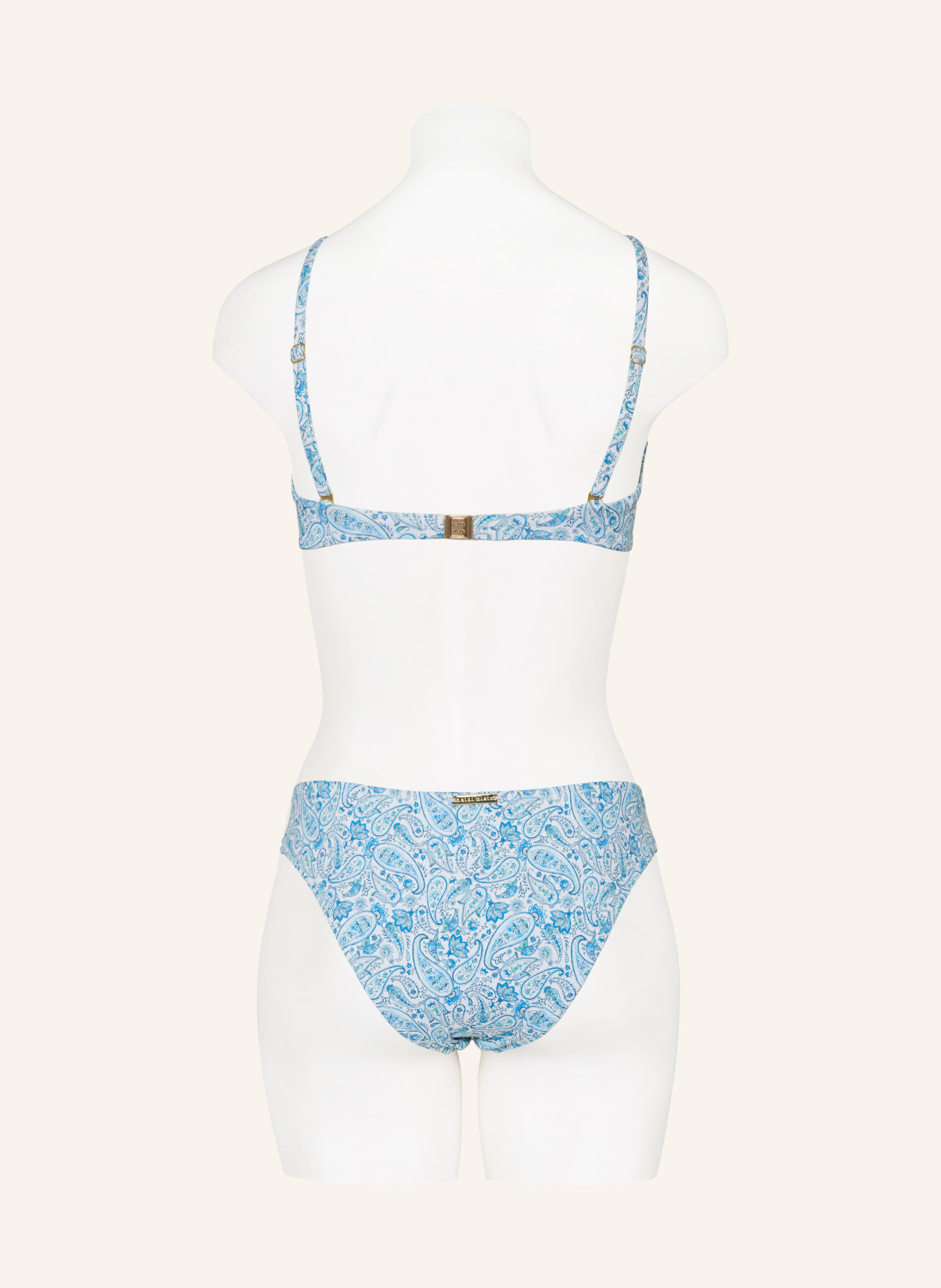 heidi klein Bandeau bikini top CAMPS BAY BEACH, Color: WHITE/ TURQUOISE/ BLUE (Image 3)