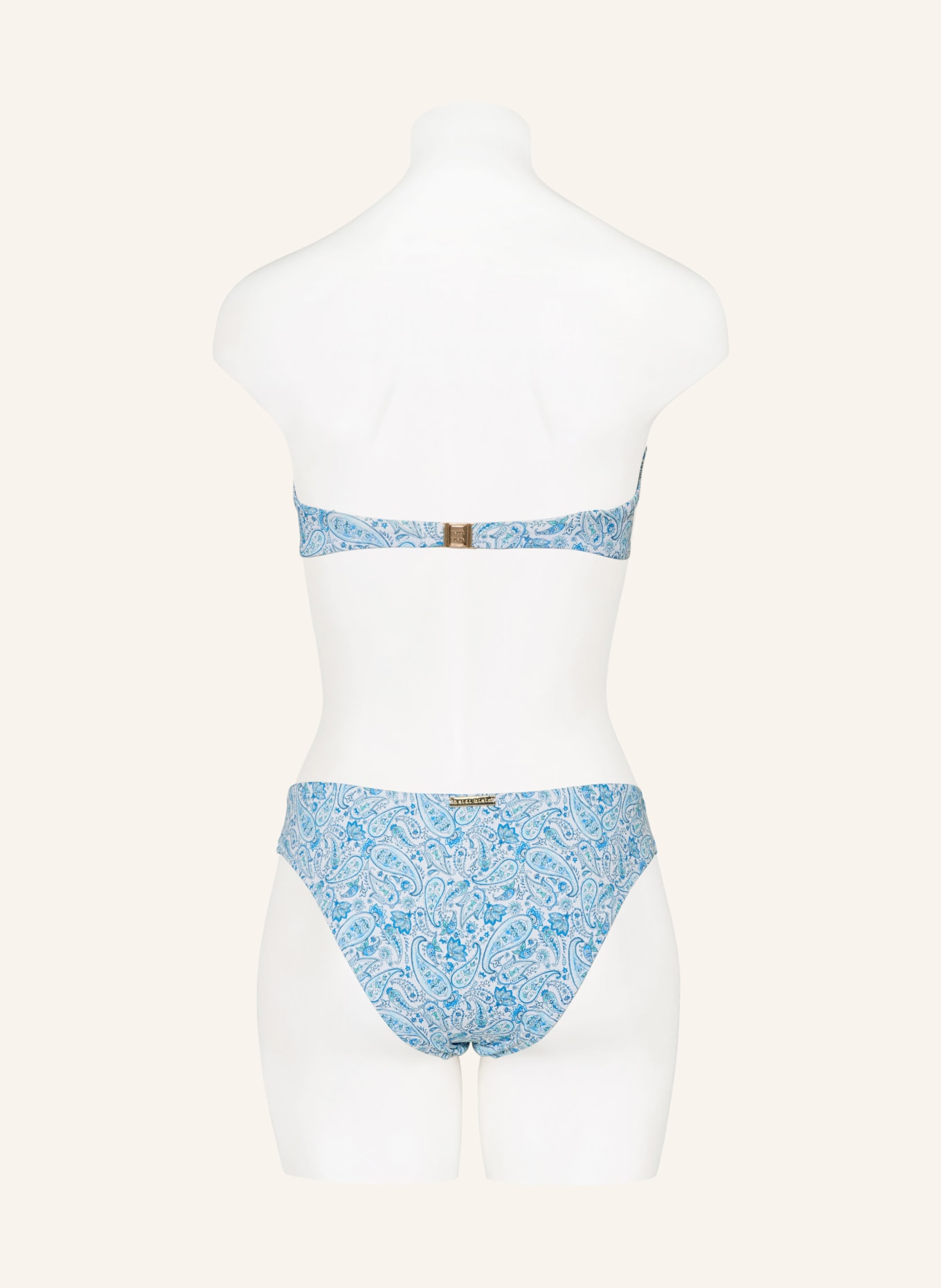 heidi klein Bandeau bikini top CAMPS BAY BEACH, Color: WHITE/ TURQUOISE/ BLUE (Image 5)