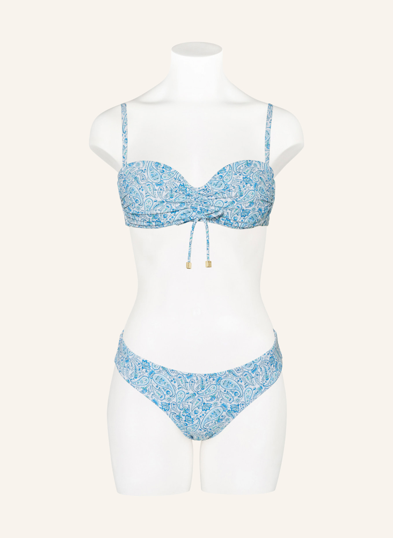 heidi klein Basic bikini bottoms CAMPS BAY BEACH, Color: WHITE/ TURQUOISE/ BLUE (Image 2)