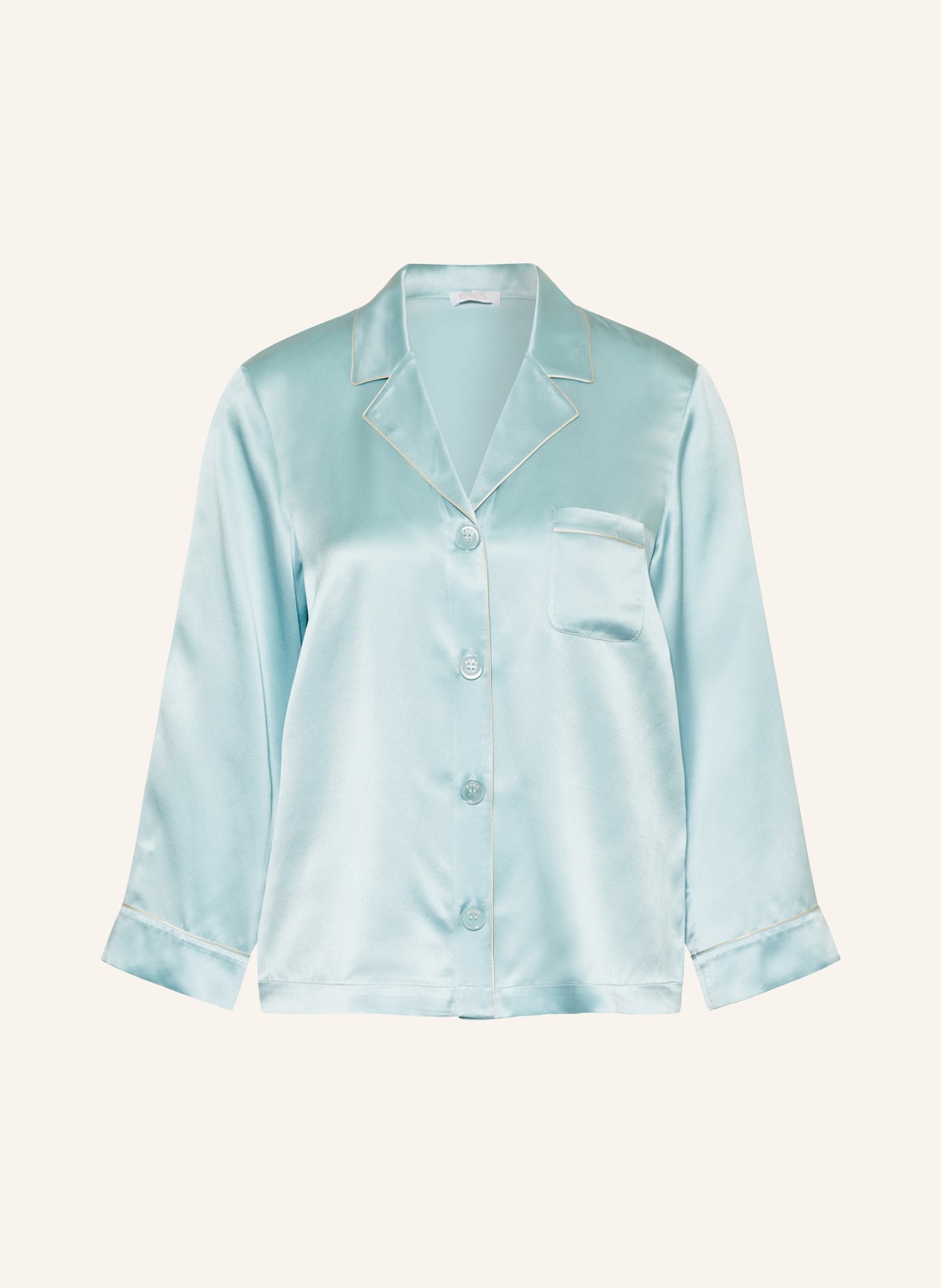 ERES Pajama shirt CONVIVE made of silk, Color: TURQUOISE (Image 1)