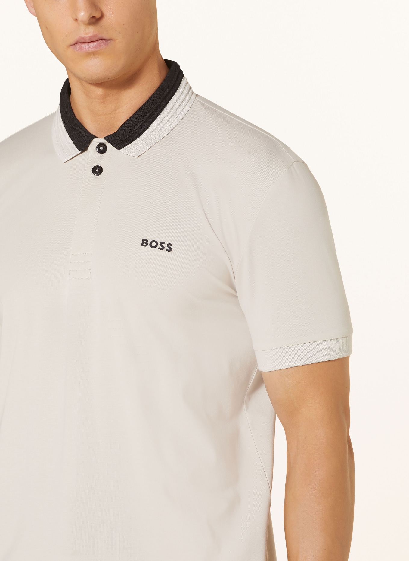 BOSS Jersey polo short PADDY regular fit, Color: LIGHT BROWN (Image 4)
