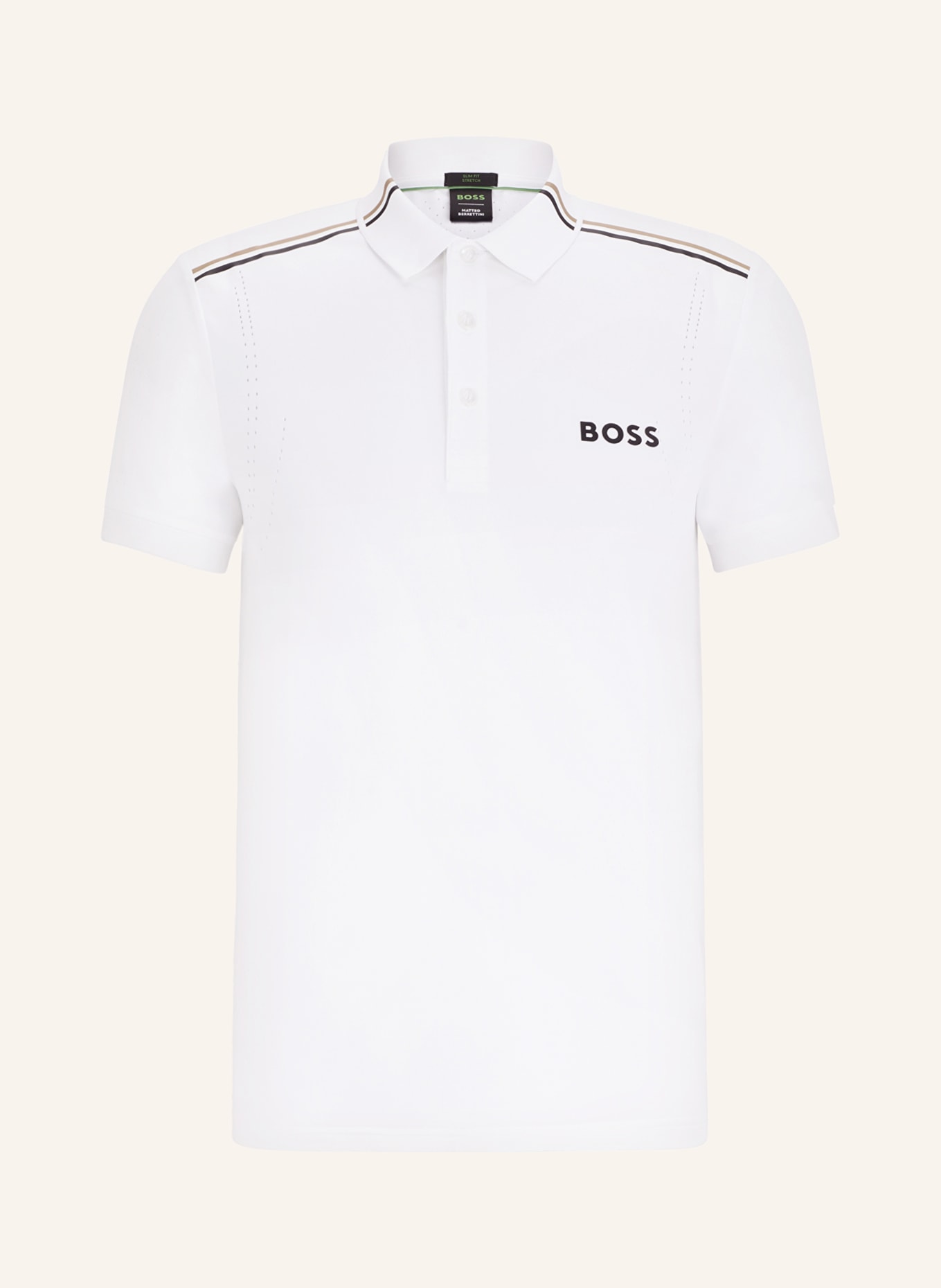 BOSS Funktions-Poloshirt PATTEO, Farbe: WEISS (Bild 1)