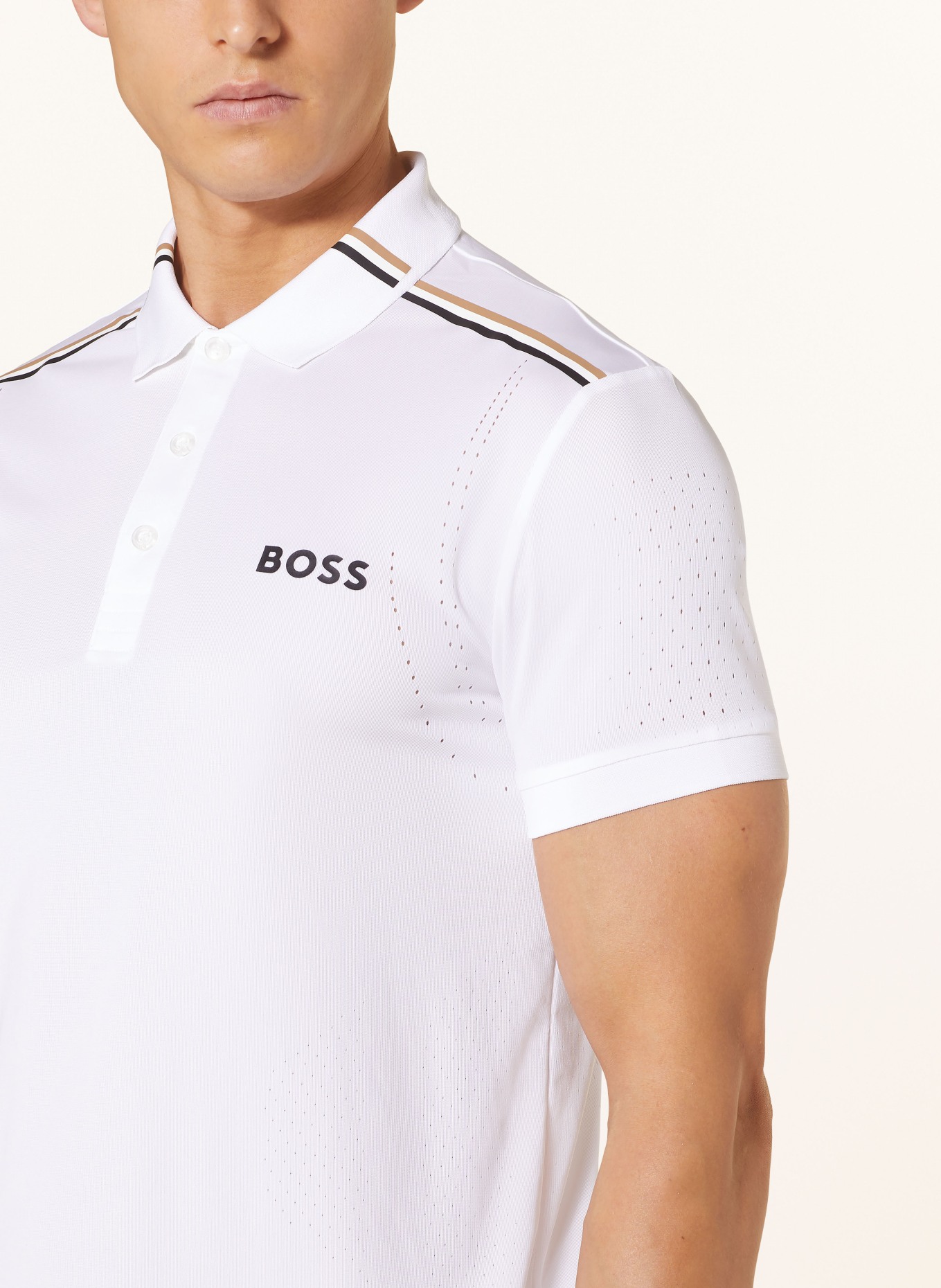 BOSS Funktions-Poloshirt PATTEO, Farbe: WEISS (Bild 4)