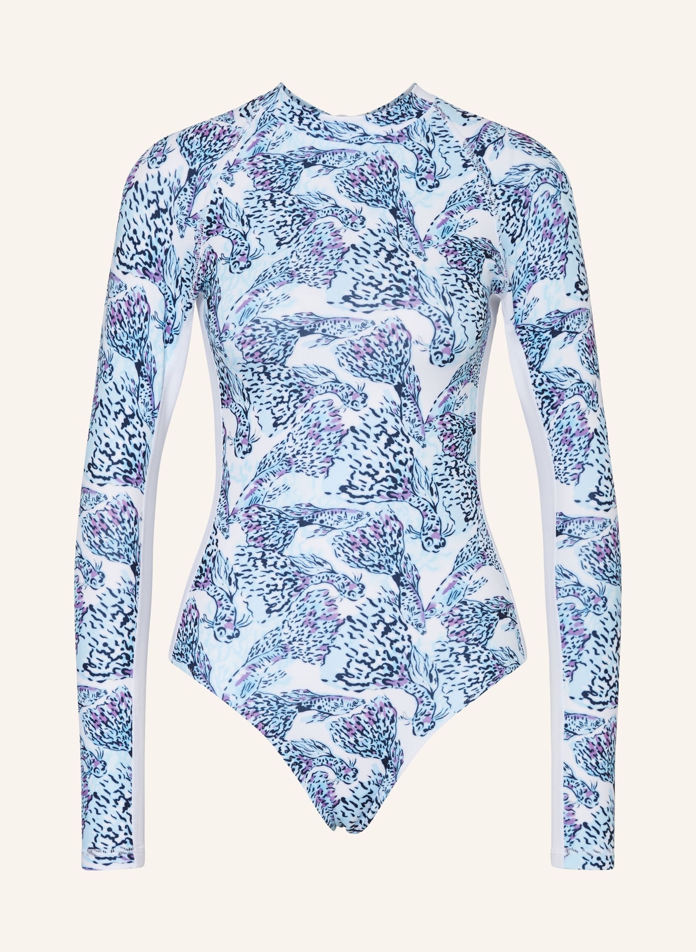 VILEBREQUIN Swimsuit ISADORA FISH, Color: WHITE/ LIGHT BLUE/ LIGHT PURPLE (Image 1)