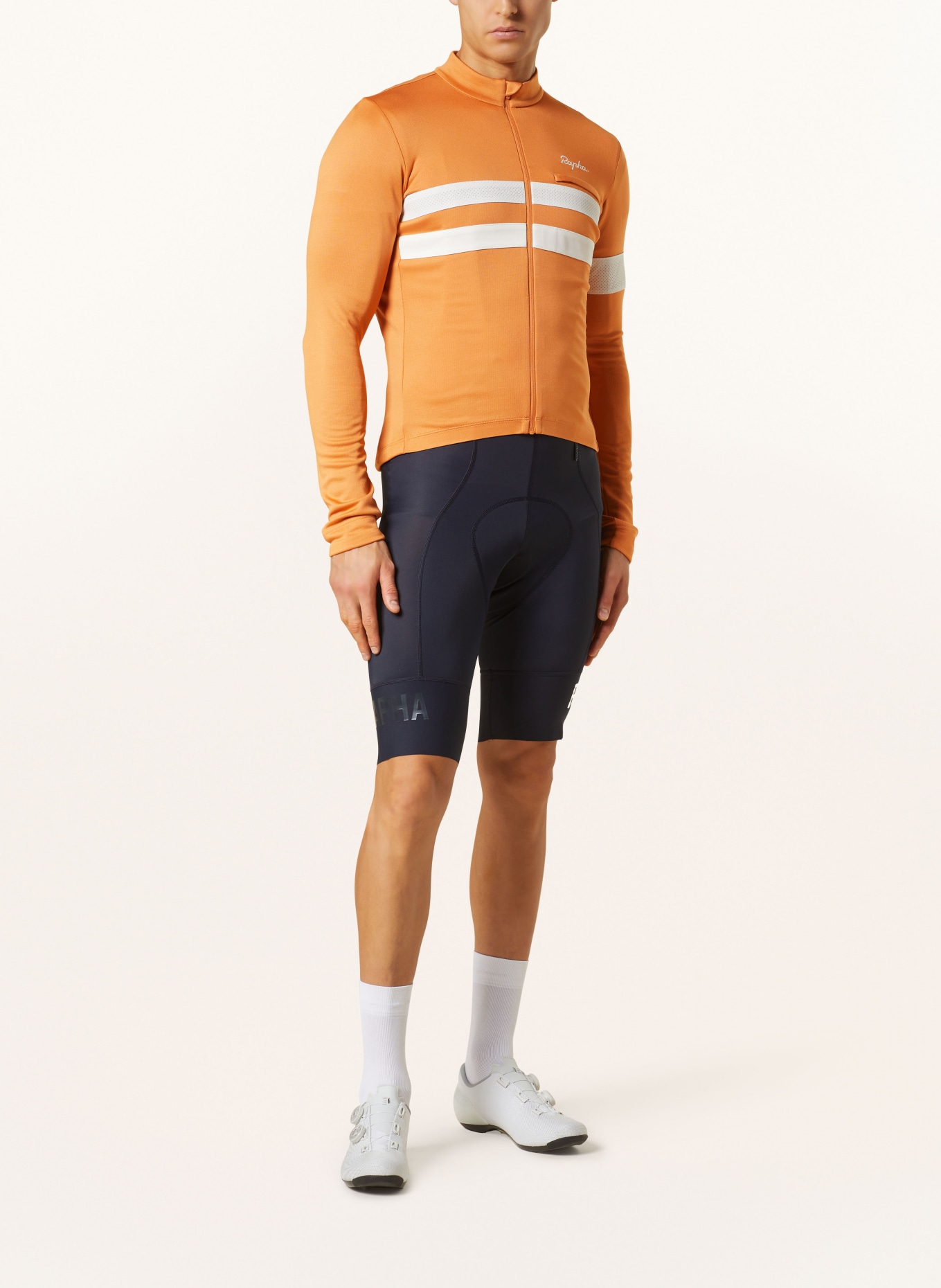 Rapha Cycling jersey, Color: DARK ORANGE/ WHITE (Image 2)