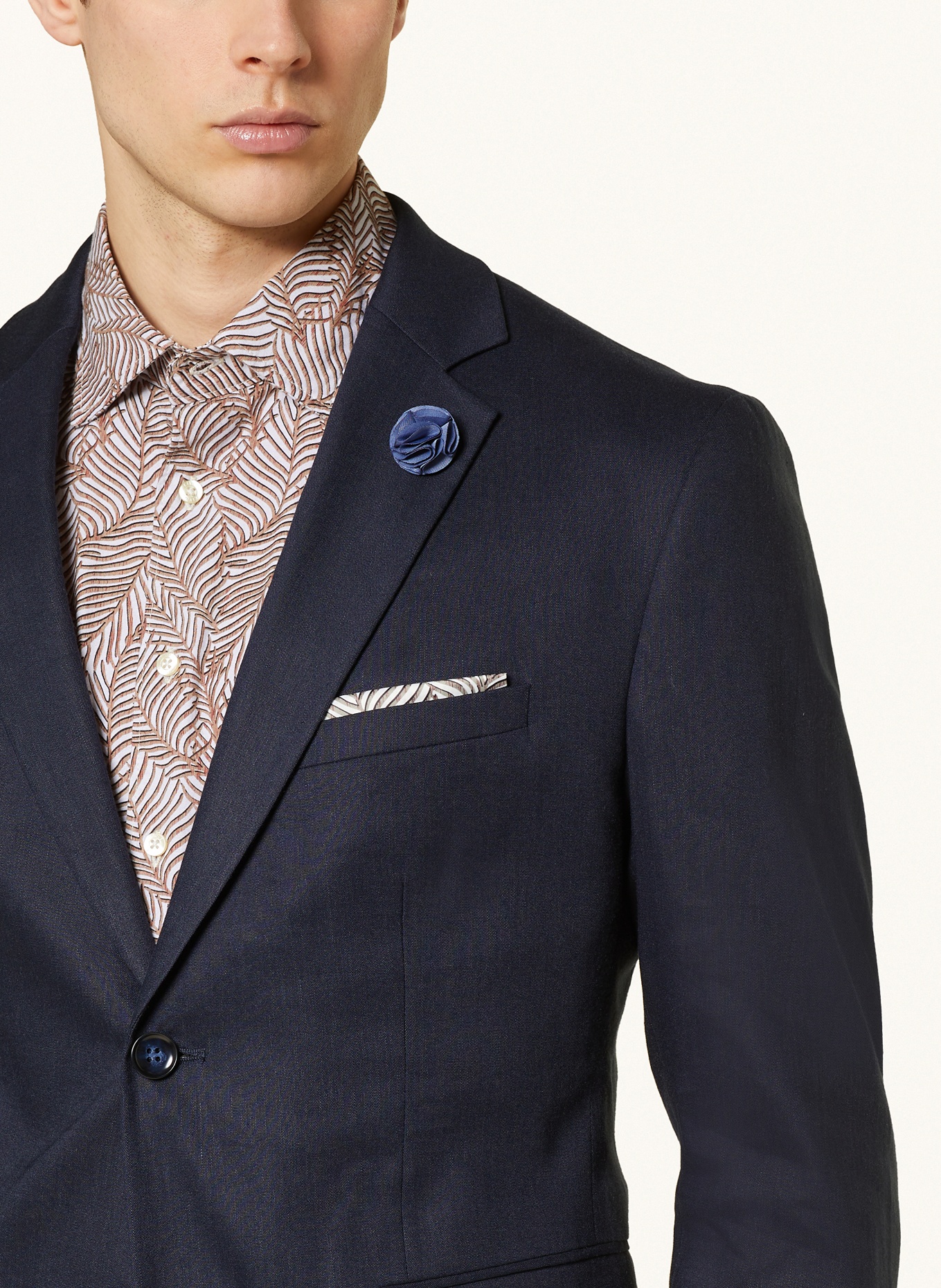 CINQUE Suit jacket CICAVA extra slim fit with linen, Color: 69 DUNKELBLAU (Image 5)