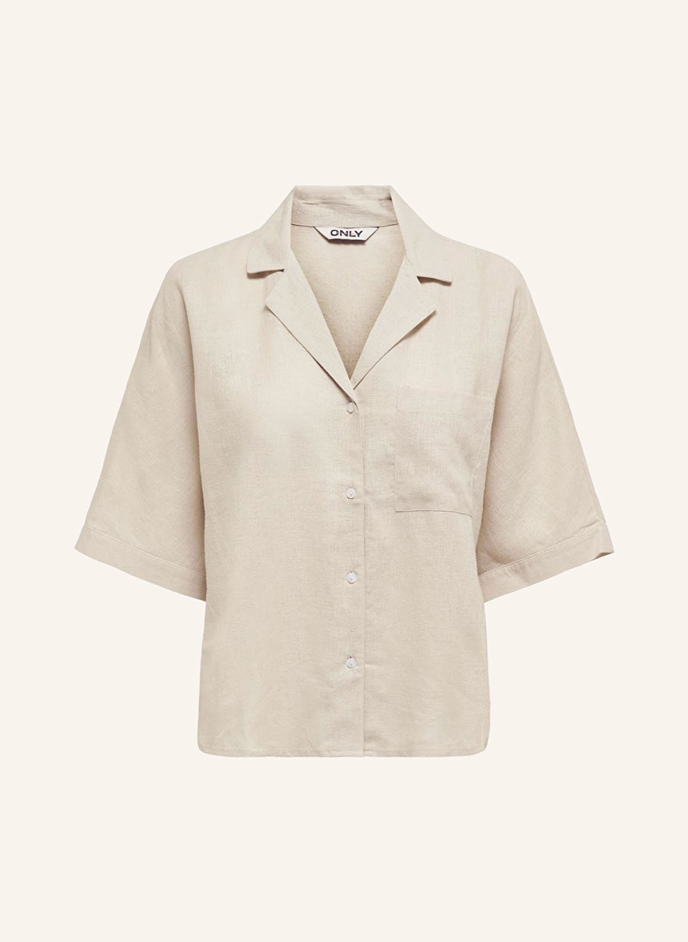 ONLY Blouse with linen, Color: BEIGE (Image 1)