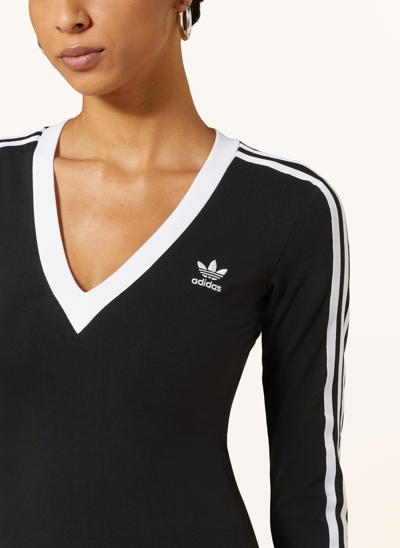 adidas Originals Jersey dress with 3/4 sleeves, Color: BLACK (Image 4)