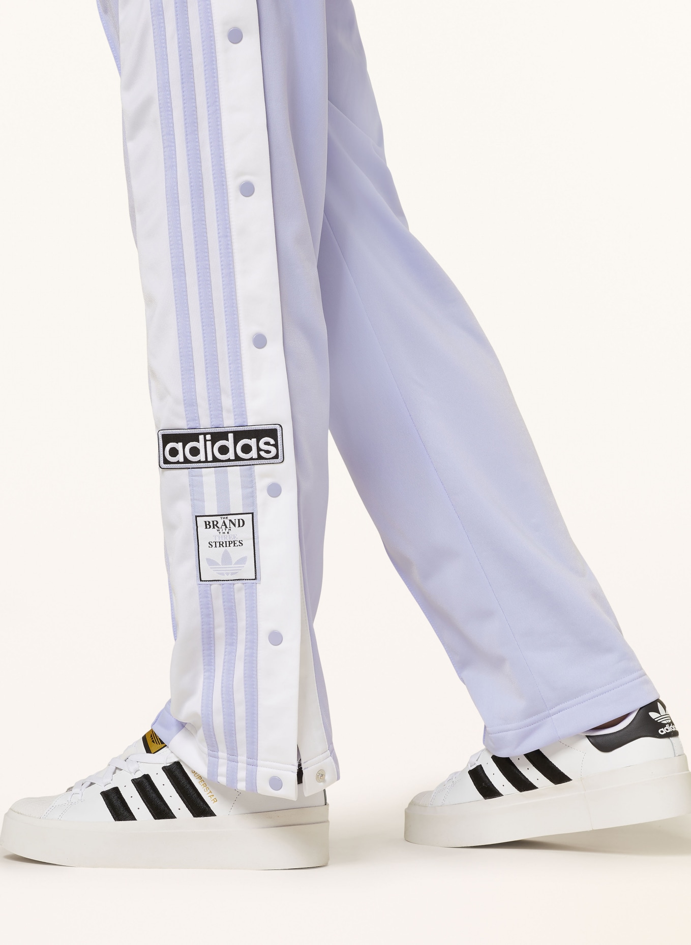adidas Originals Track pants ADIBREAK with tuxedo stripes, Color: LIGHT PURPLE/ WHITE (Image 6)