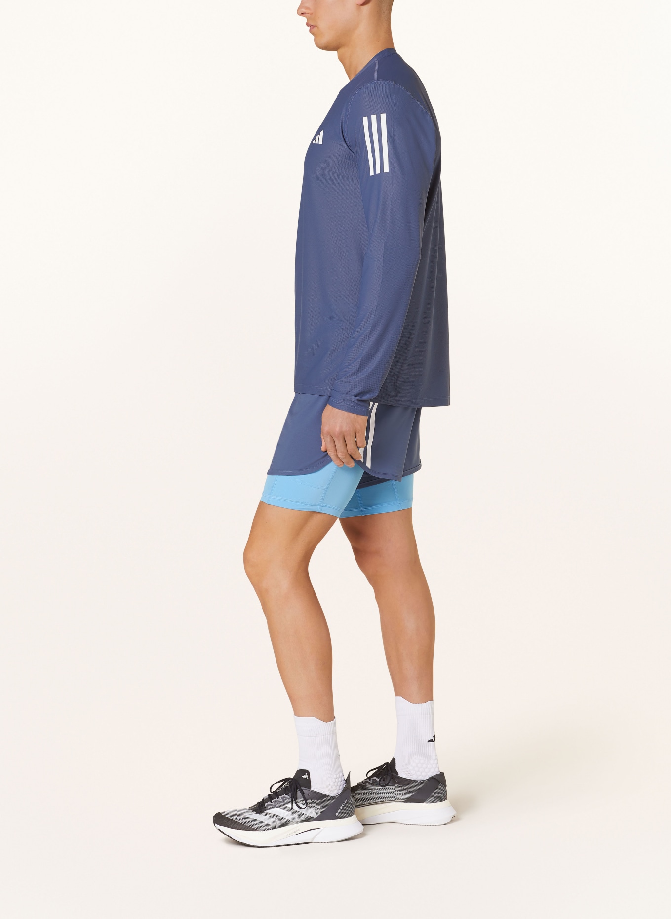 adidas 2-in-1 running shorts OWN THE RUN, Color: BLUE GRAY/ TURQUOISE (Image 4)