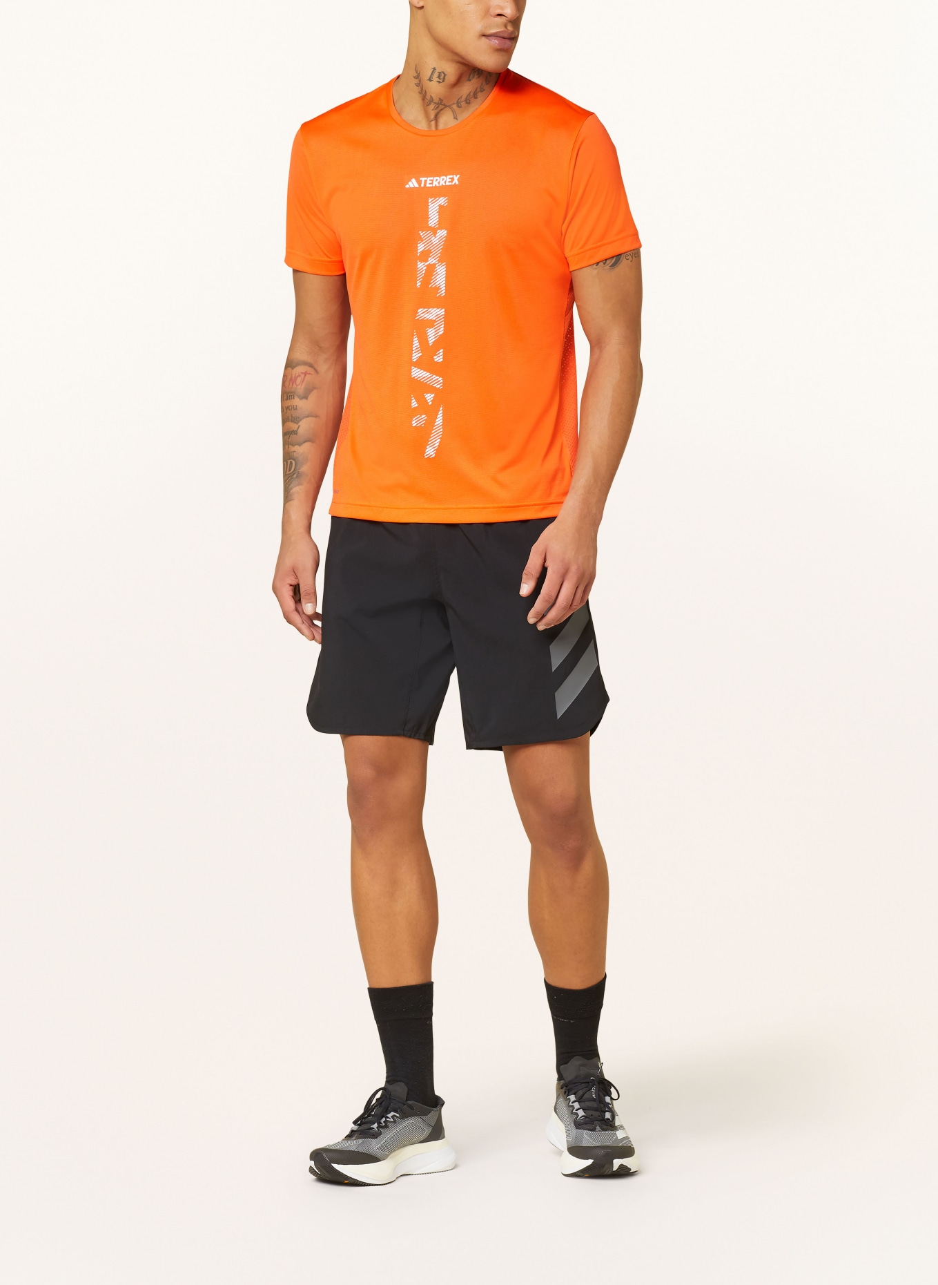 adidas Koszulka do biegania AGRAVIC TRAIL, Kolor: POMARAŃCZOWY/ BIAŁY (Obrazek 2)