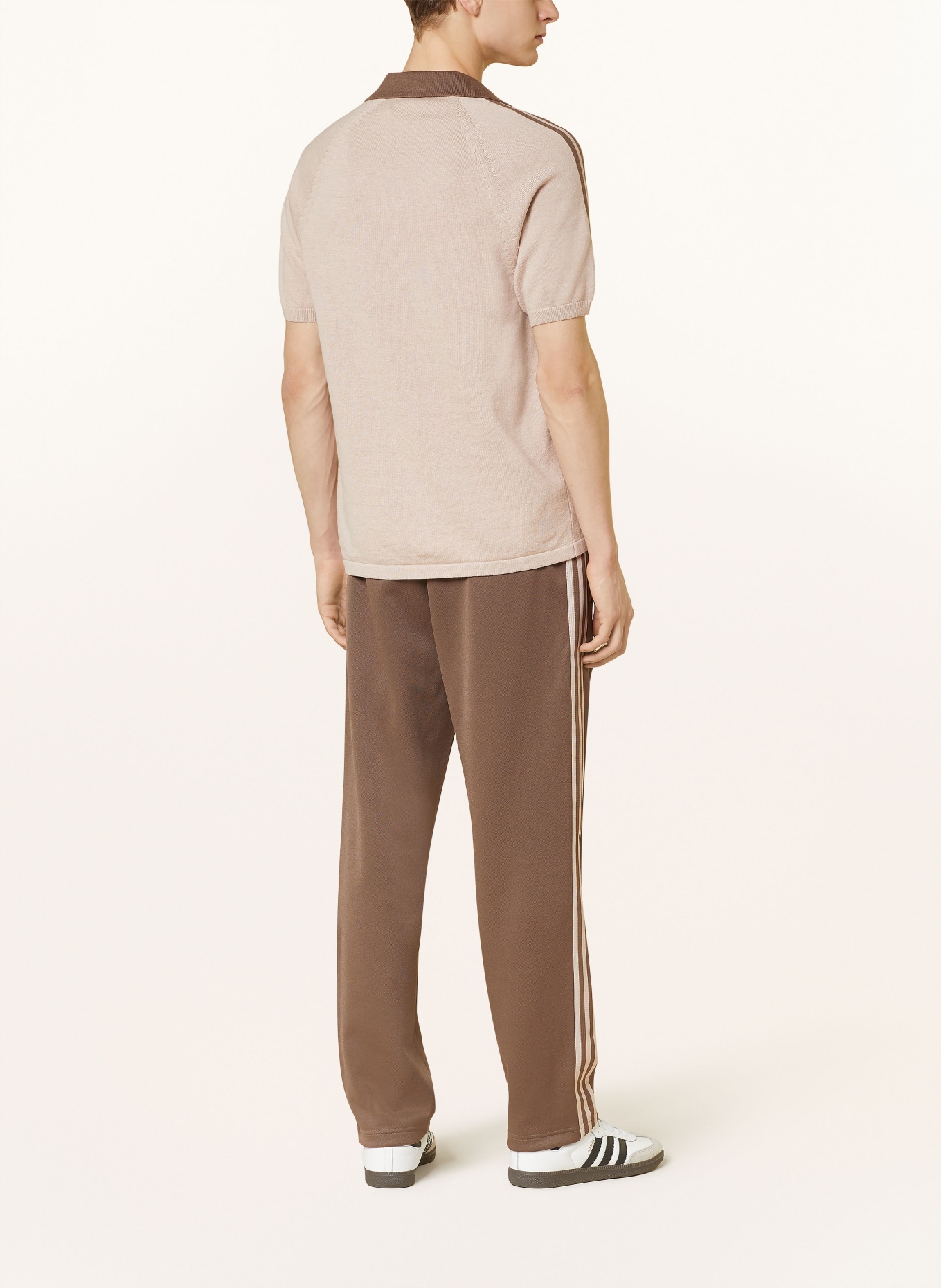 adidas Originals Koszula z dzianiny slim fit, Kolor: JASNOBRĄZOWY (Obrazek 3)