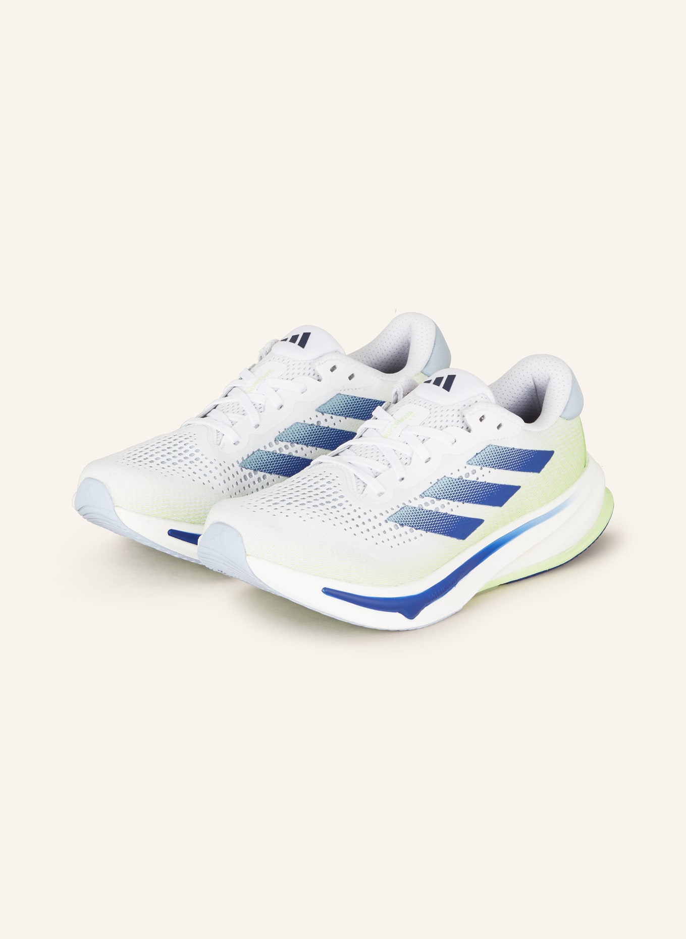 adidas Running shoes SUPERNOVA RISE, Color: WHITE/ BLUE/ NEON GREEN (Image 1)